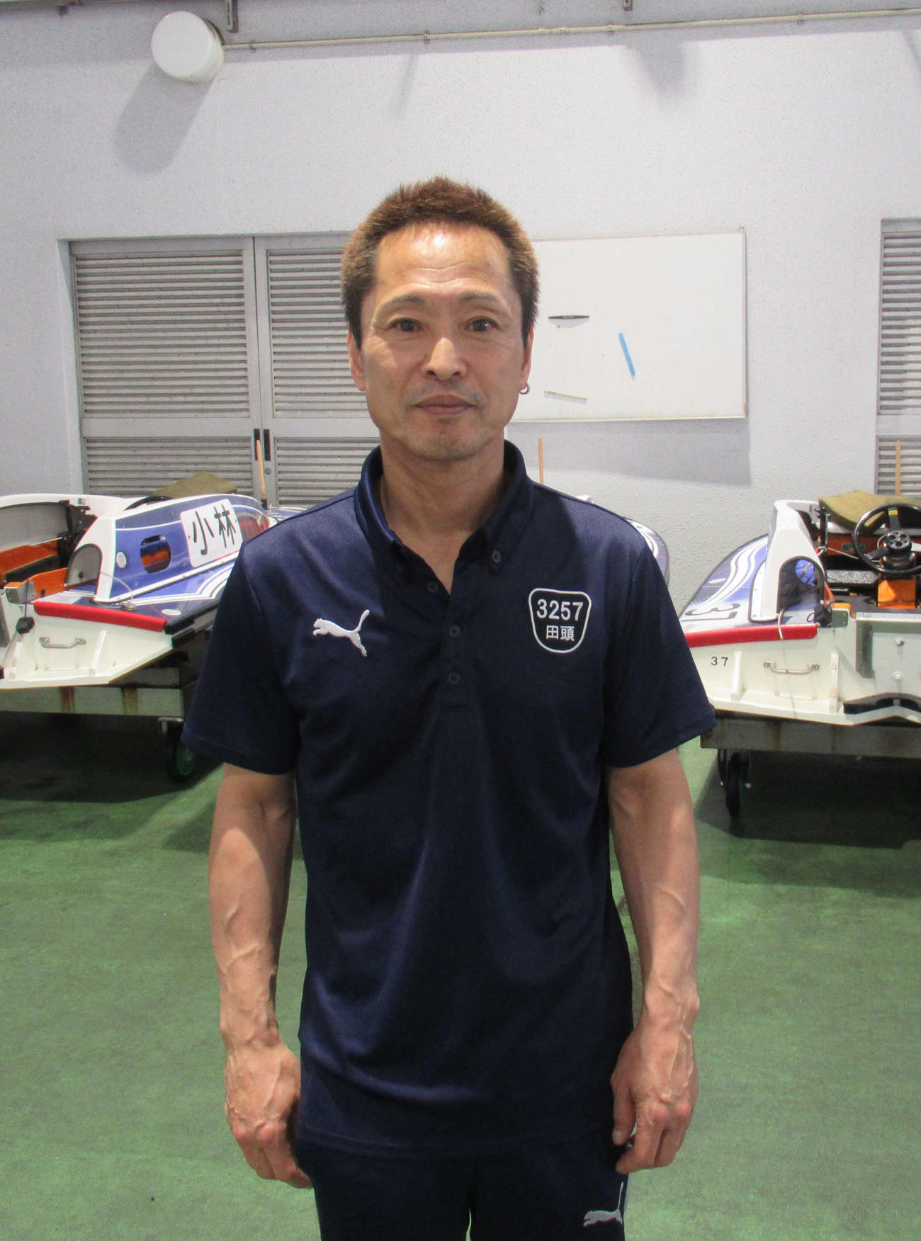 田頭実は自身3連続Vへ向けて「今回はノープレッシャー」と気負いはない（撮影・高田和典）