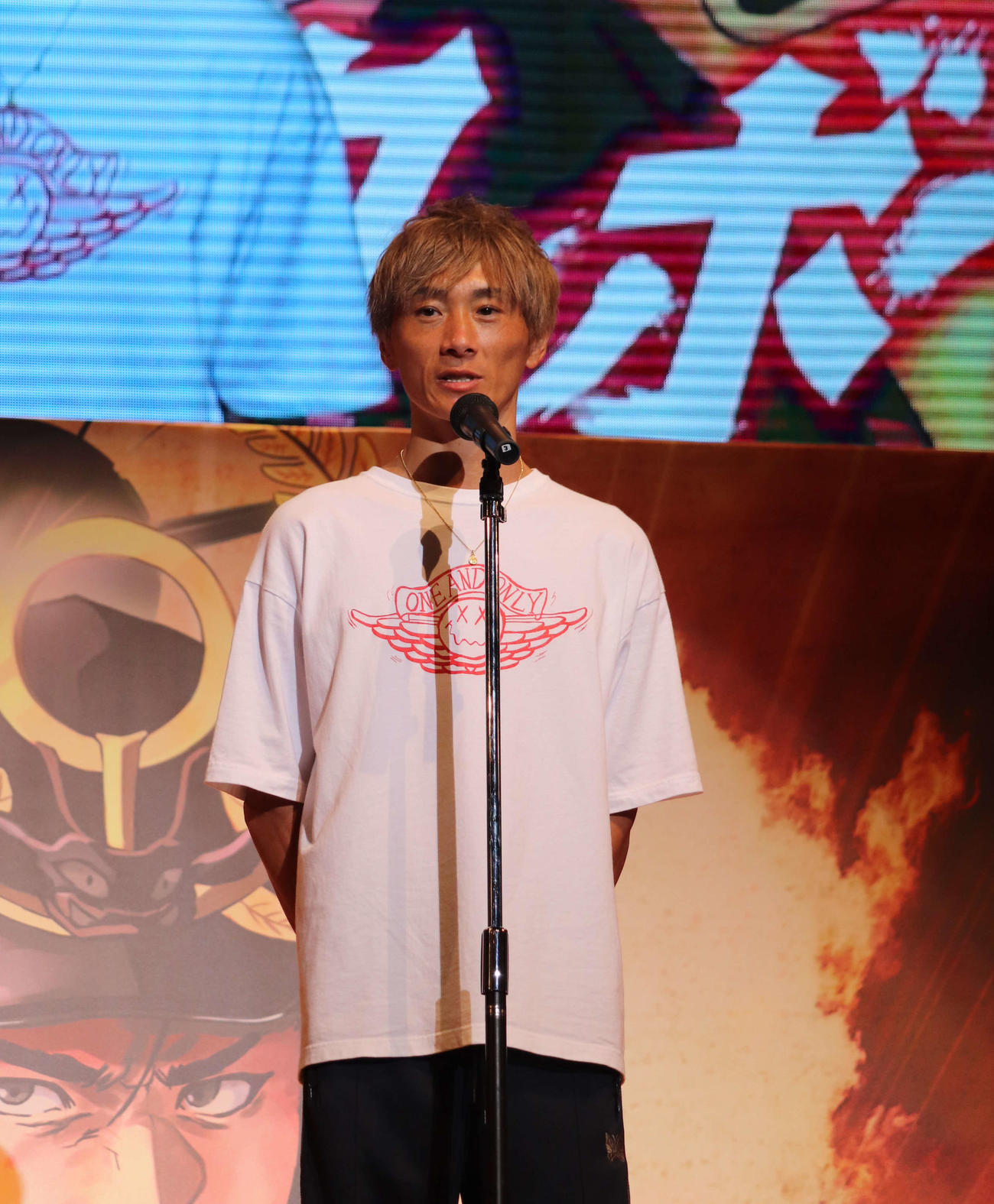 オープニングセレモニーでファンを前に活躍を誓った峰竜太