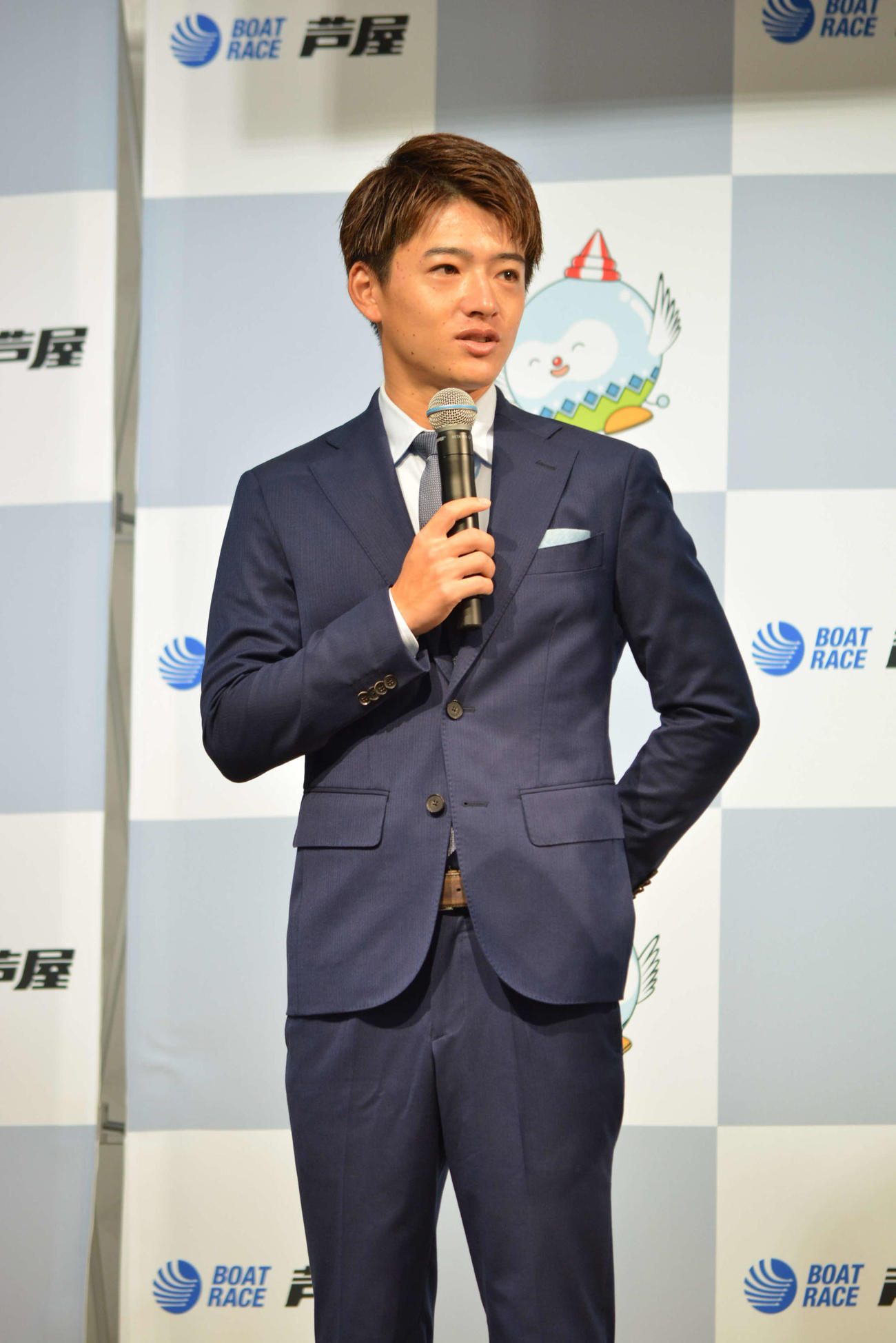 ファンを前にSG初優勝の喜びを語る羽野直也