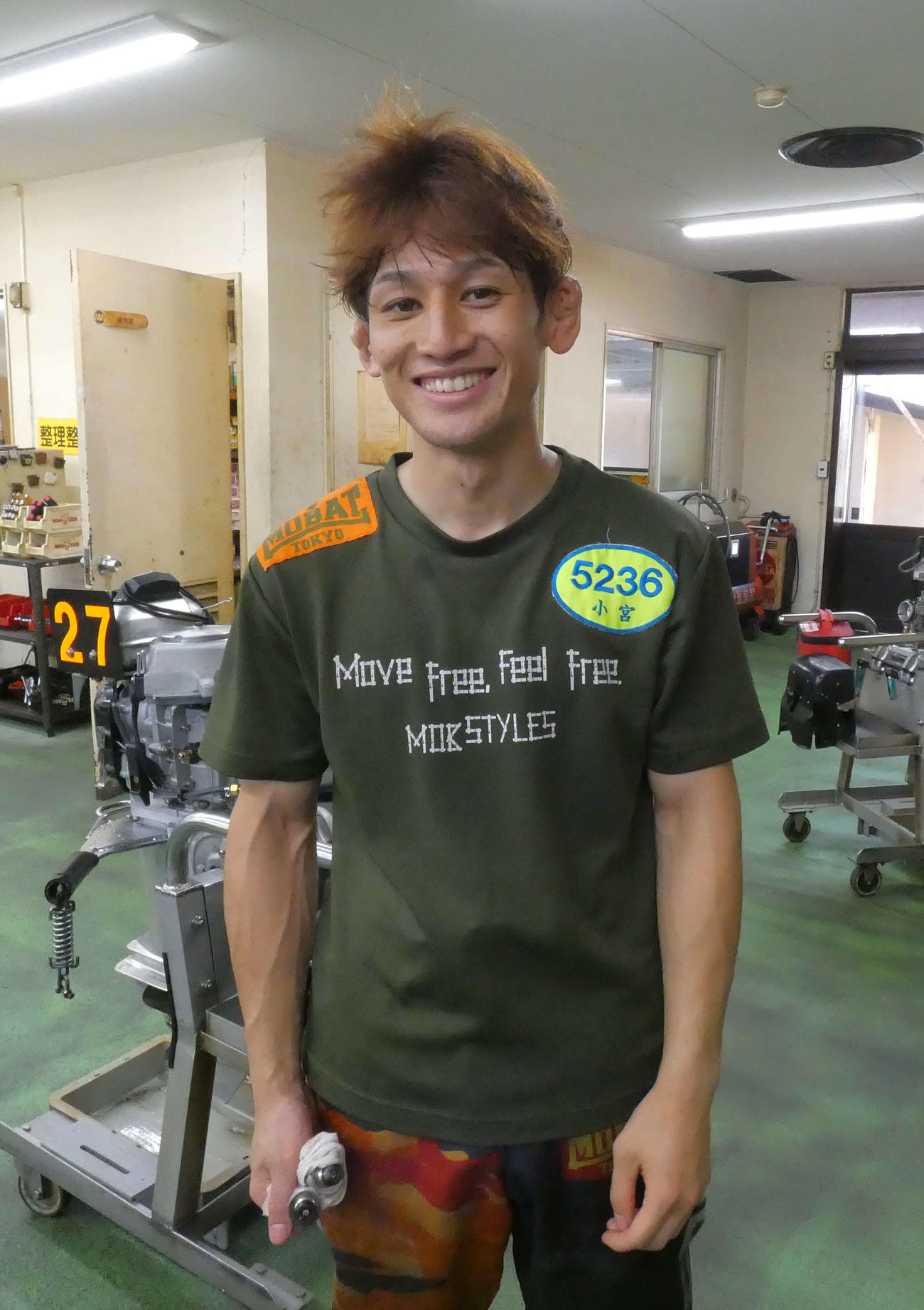 小宮涼雅が足の良さに微笑む。デビュー初勝利なるか（撮影・前原一樹）