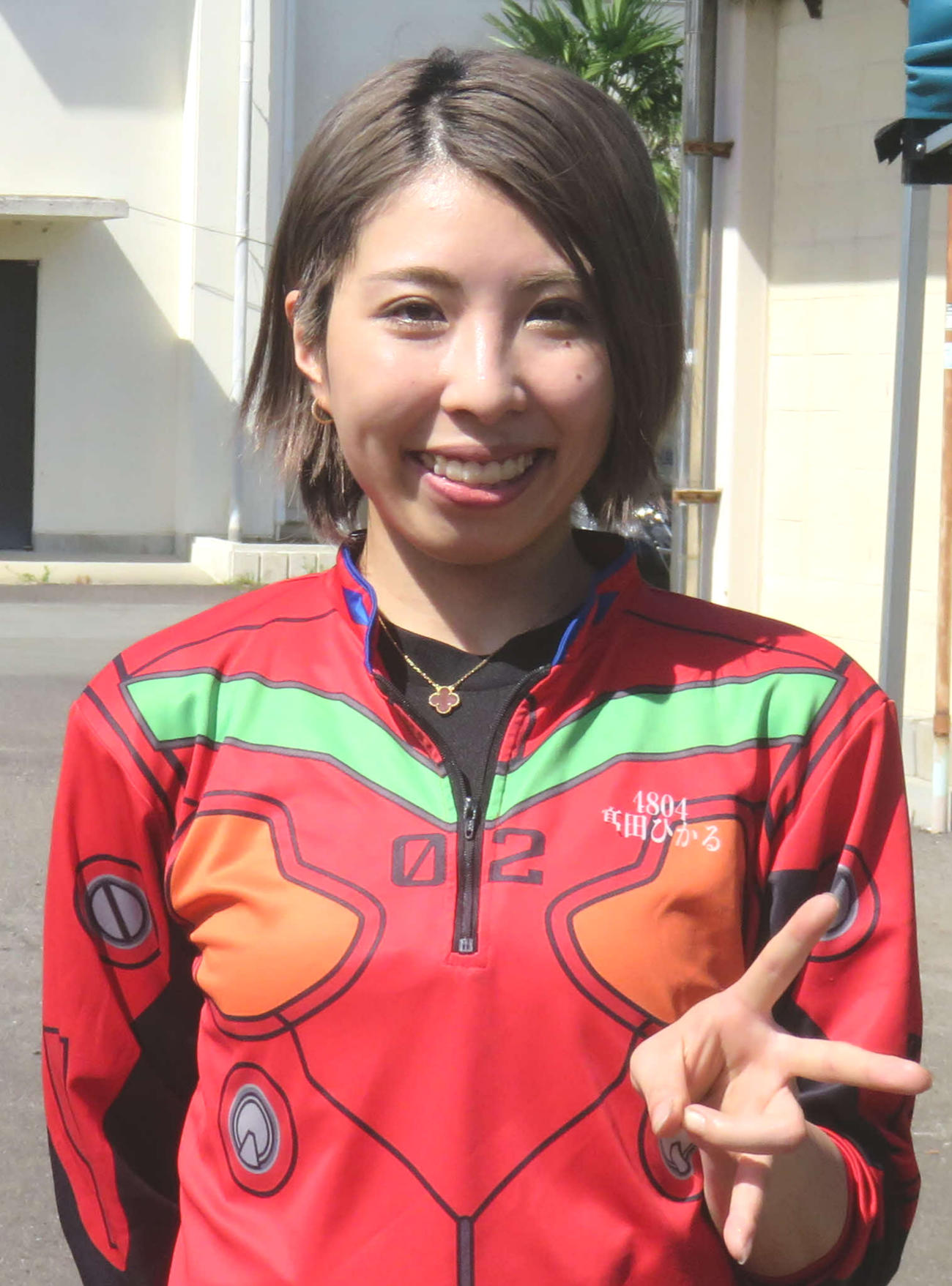 29歳の誕生日を連勝で飾った高田ひかるは、やや控えめにピースサイン