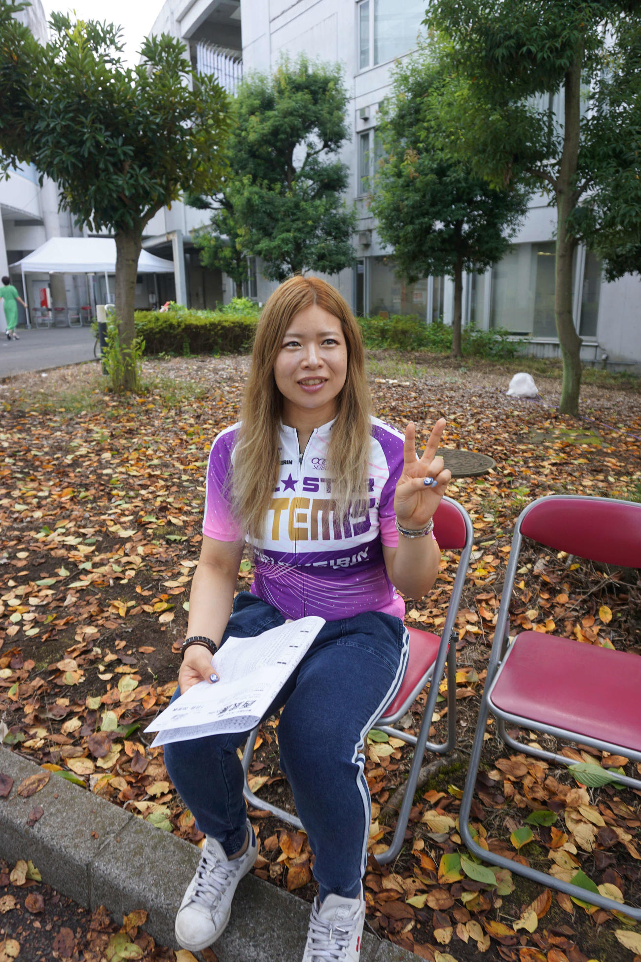 1番車の石井寛子がレース展開を掌握する（撮影・松井律）