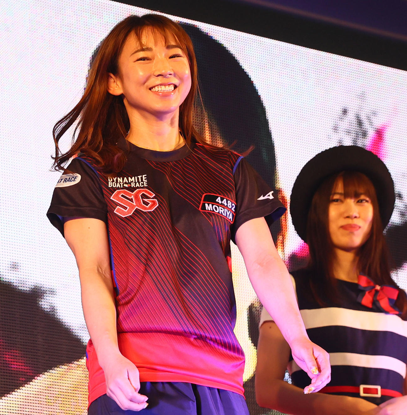 オープニングセレモニーで挨拶する守屋（撮影・冨田成美）
