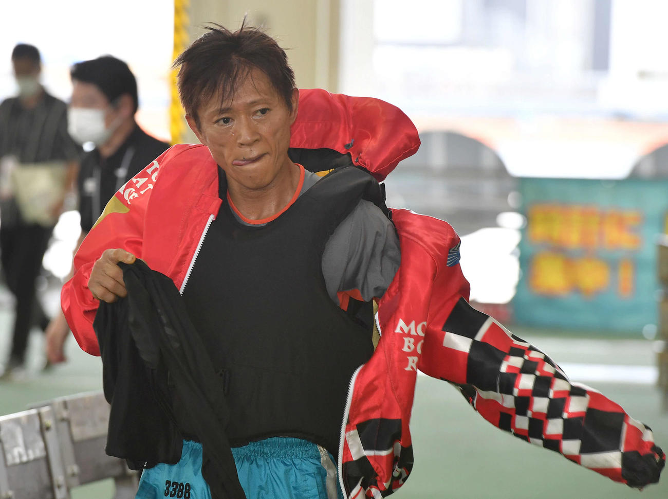 SGボートレースメモリアル3日目　6R、1着の今垣光太郎（撮影・岩下翔太）