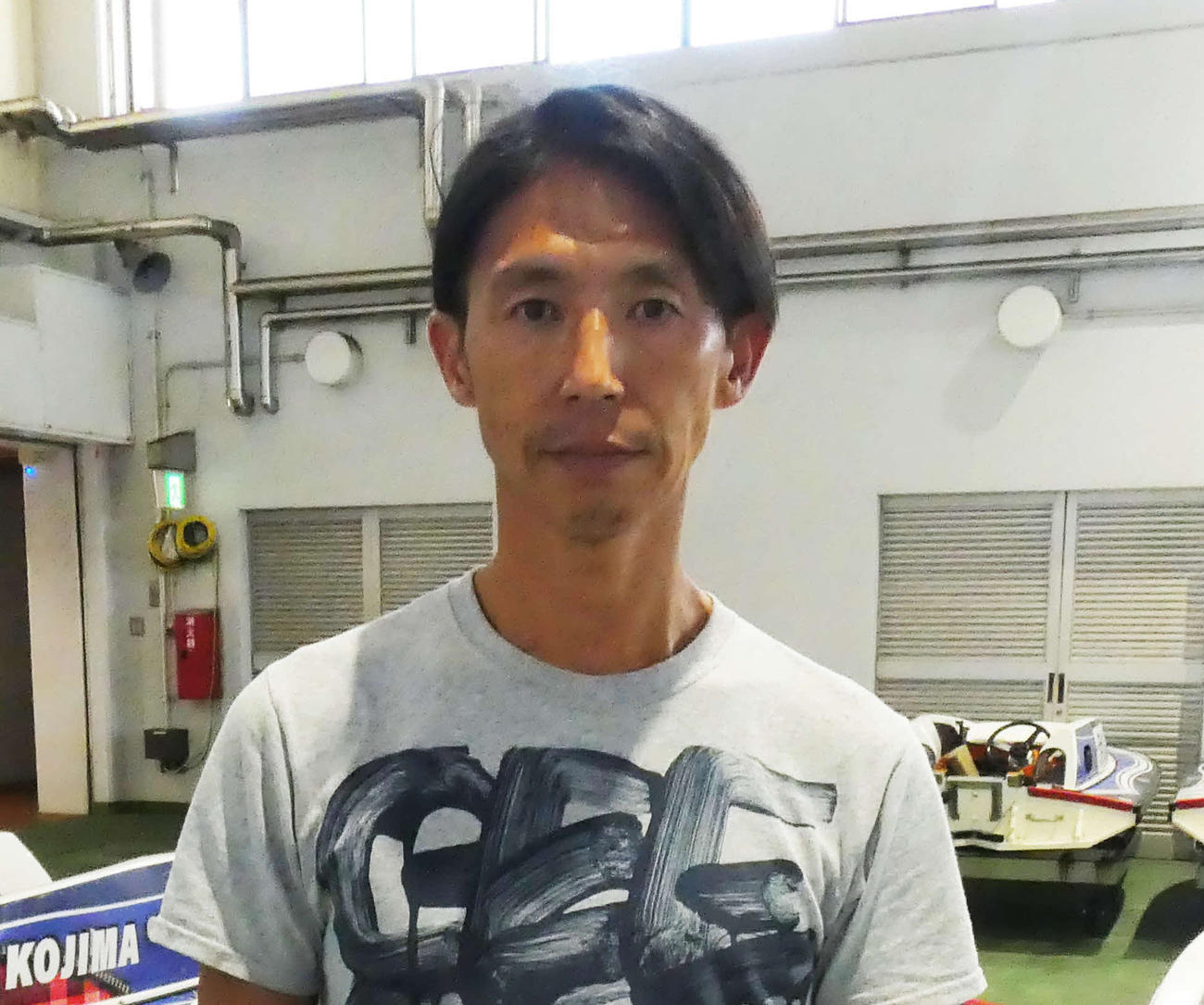 横沢剛治が足をしっかりと仕上げ、準優10R1枠で逃げ切りを図る（撮影・前原一樹）