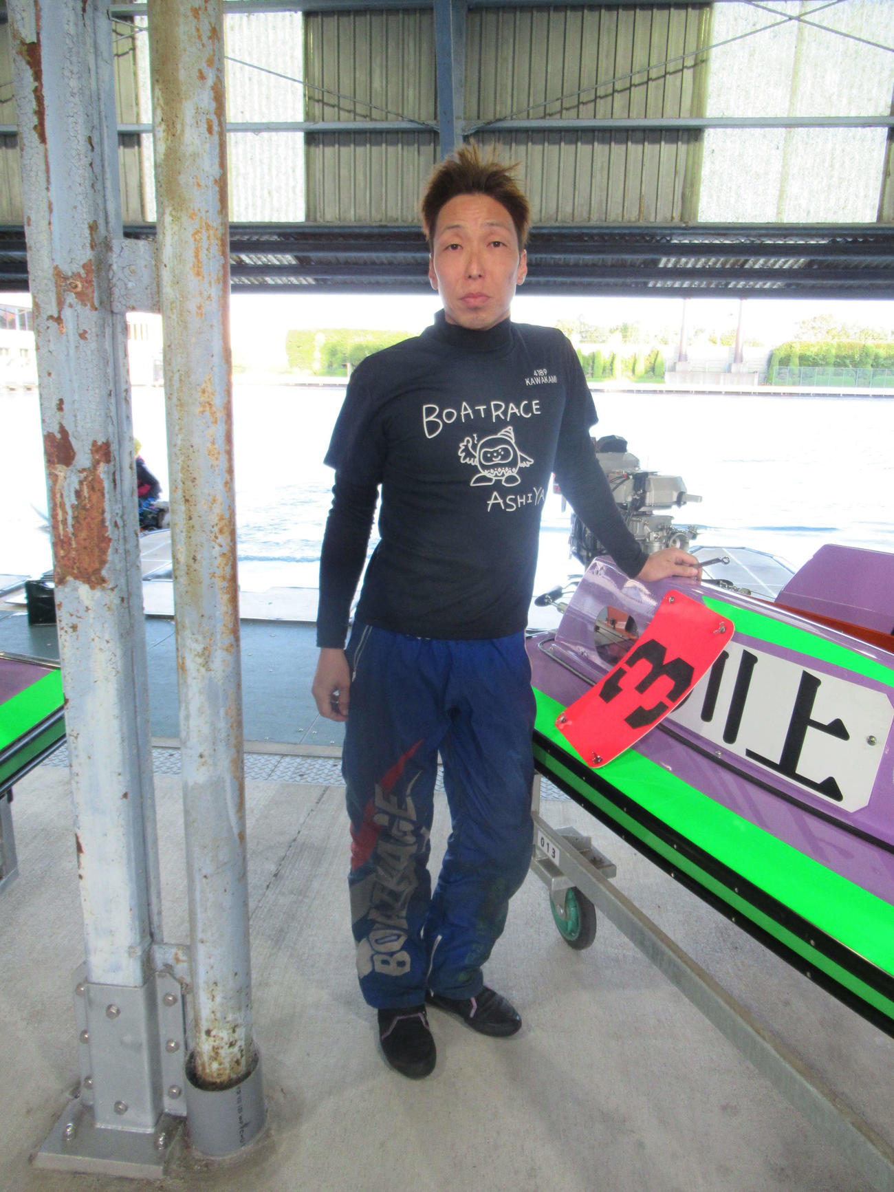 川上剛が近況絶好調の66号機をゲットした（撮影・奈島宏樹）