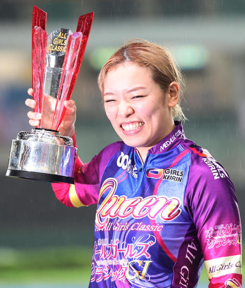 2023年10月4日、オールガールズクラシックを制した佐藤水菜（撮影・野上伸悟）