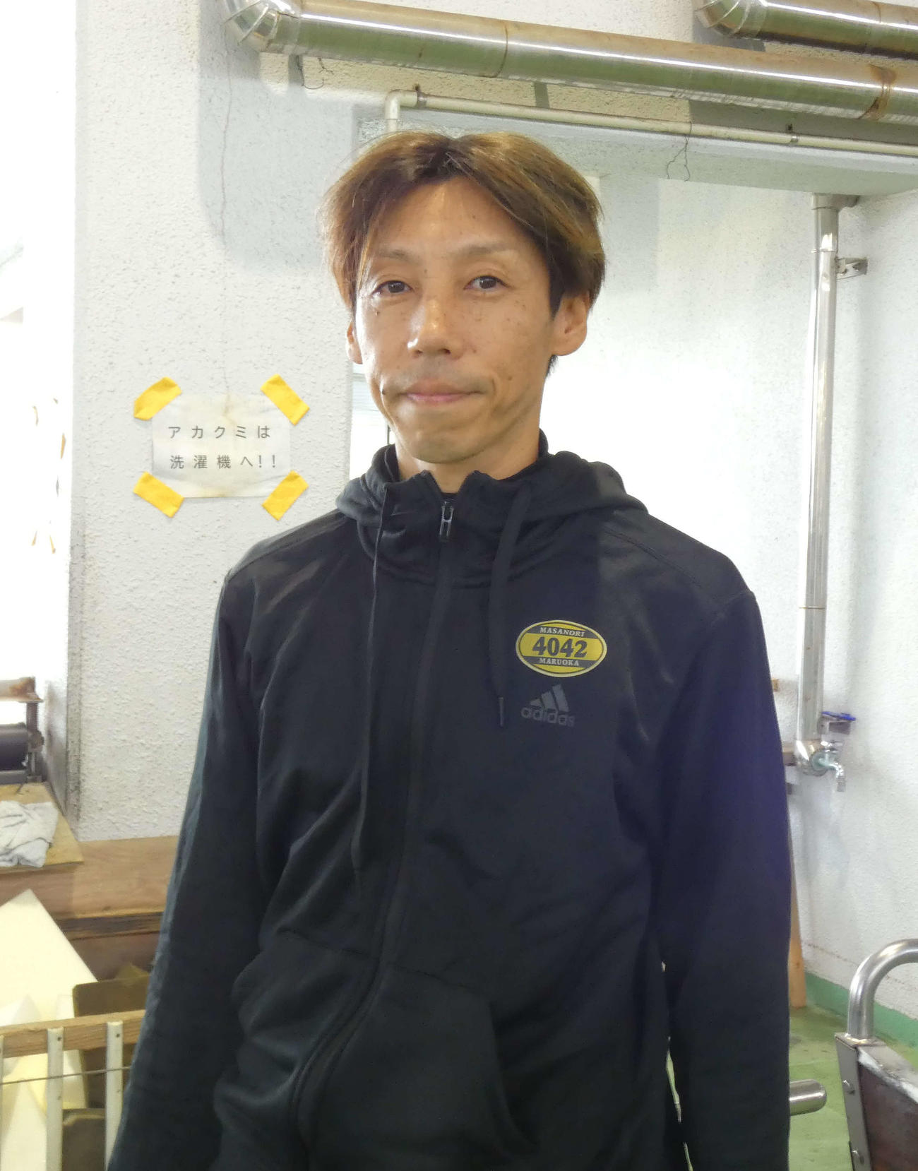 丸岡正典が引いたのはエース級の55号機。初日好スタートを切れるか注目だ（撮影・前原一樹）