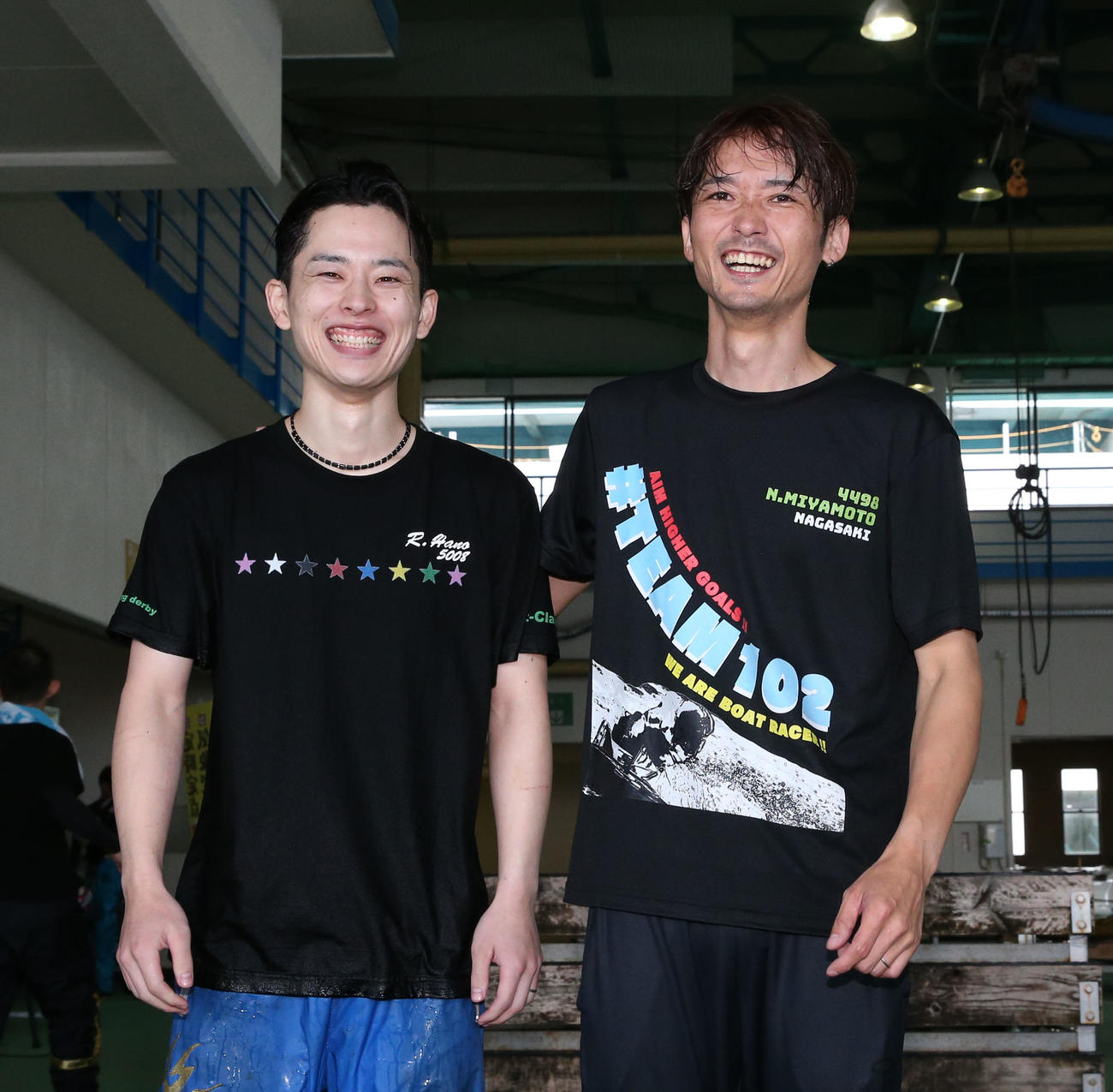 G1初勝利を挙げた羽野諒（左）と宮本夏樹（撮影・冨田成美）