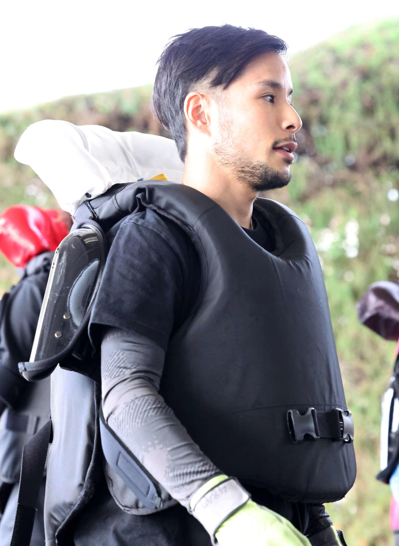 地元で奮起を期す佐藤隆太郎（撮影・丹羽敏通）
