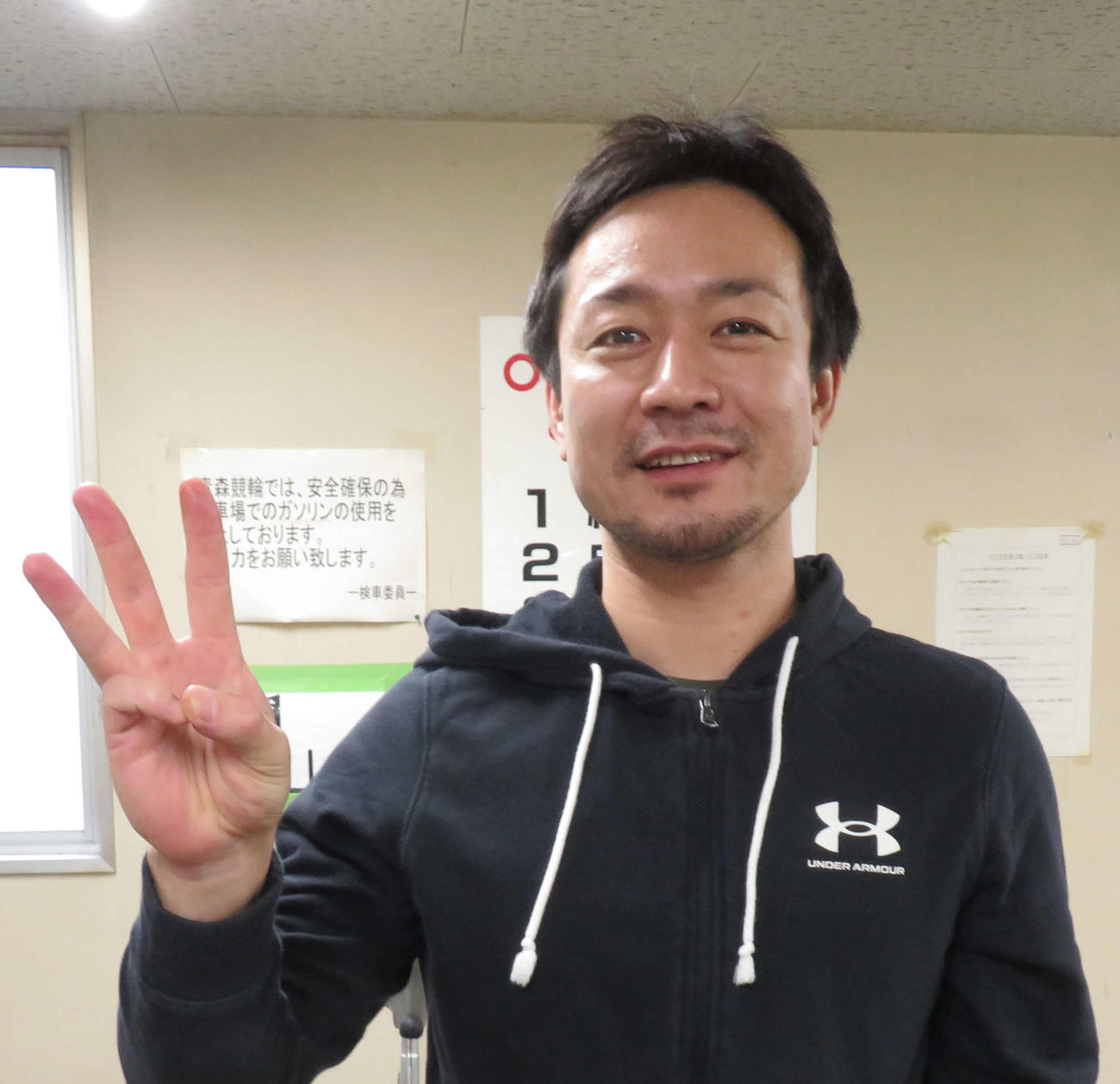 準決でデビュー通算300勝を挙げた地元日当泰之（撮影・栗田文人）