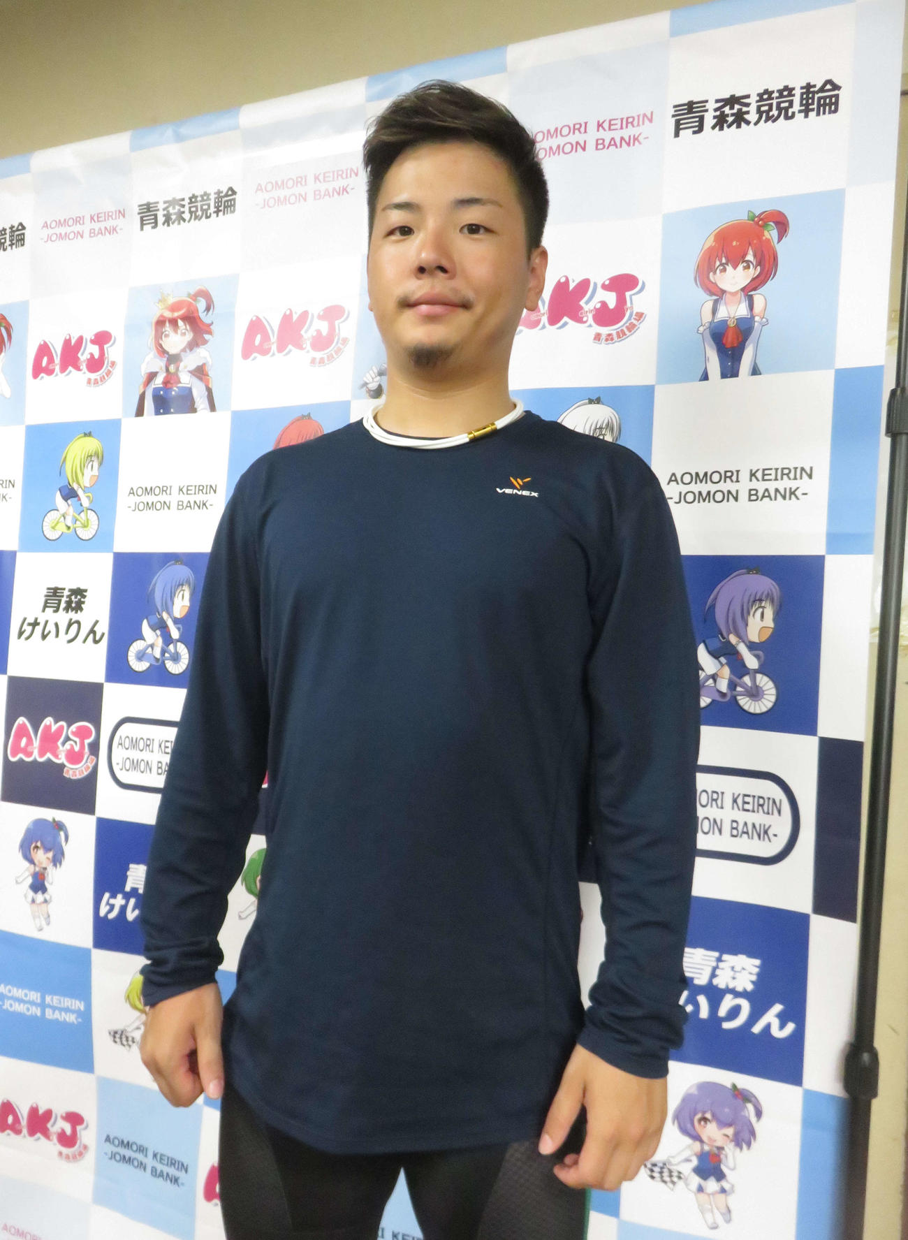 青森競輪　開幕戦の予選1Rで白星発進を目指す竹沢雅也（撮影・野島成浩）
