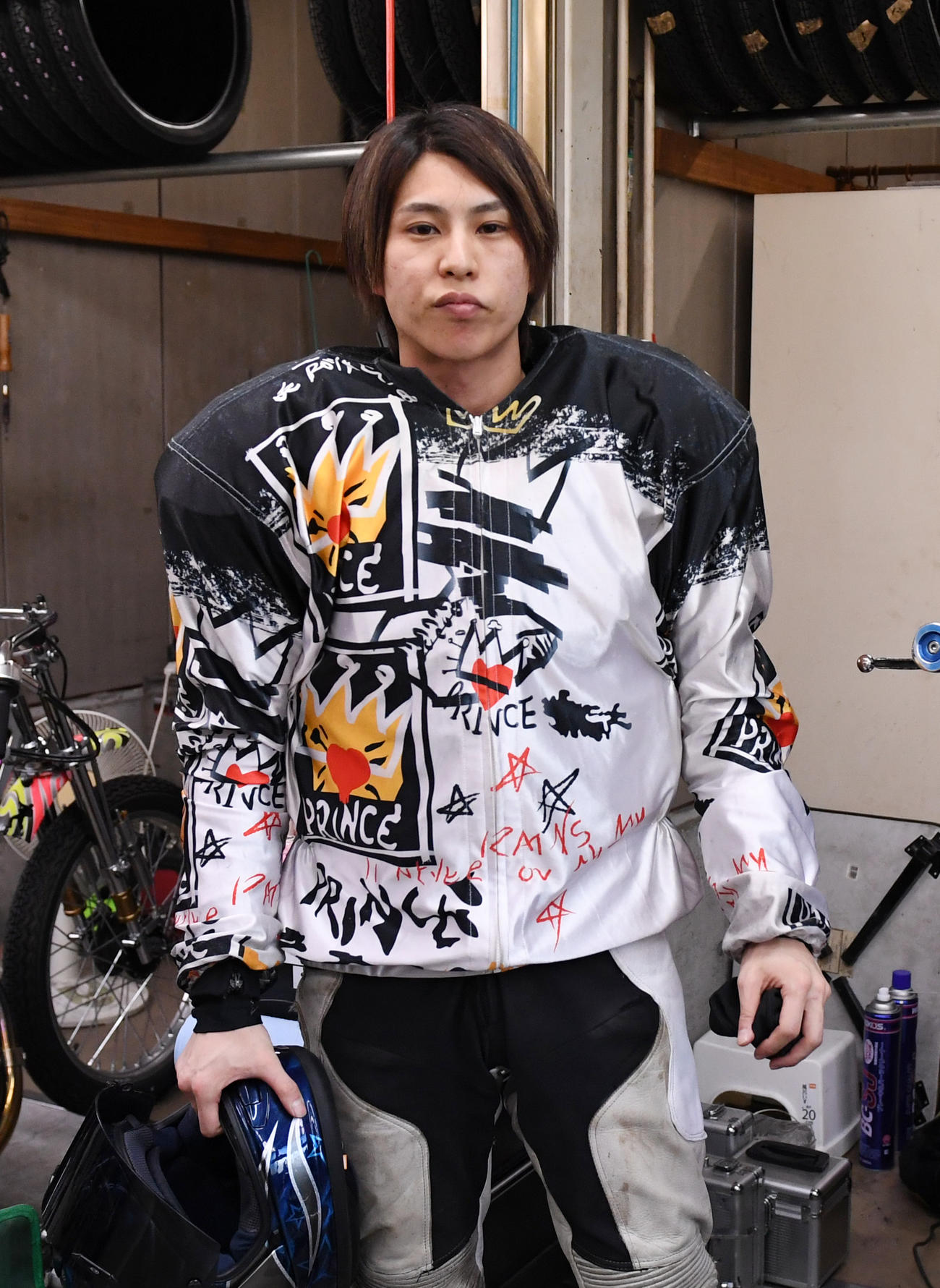 練習走行に向かう長田恭徳（撮影・柴田隆二）