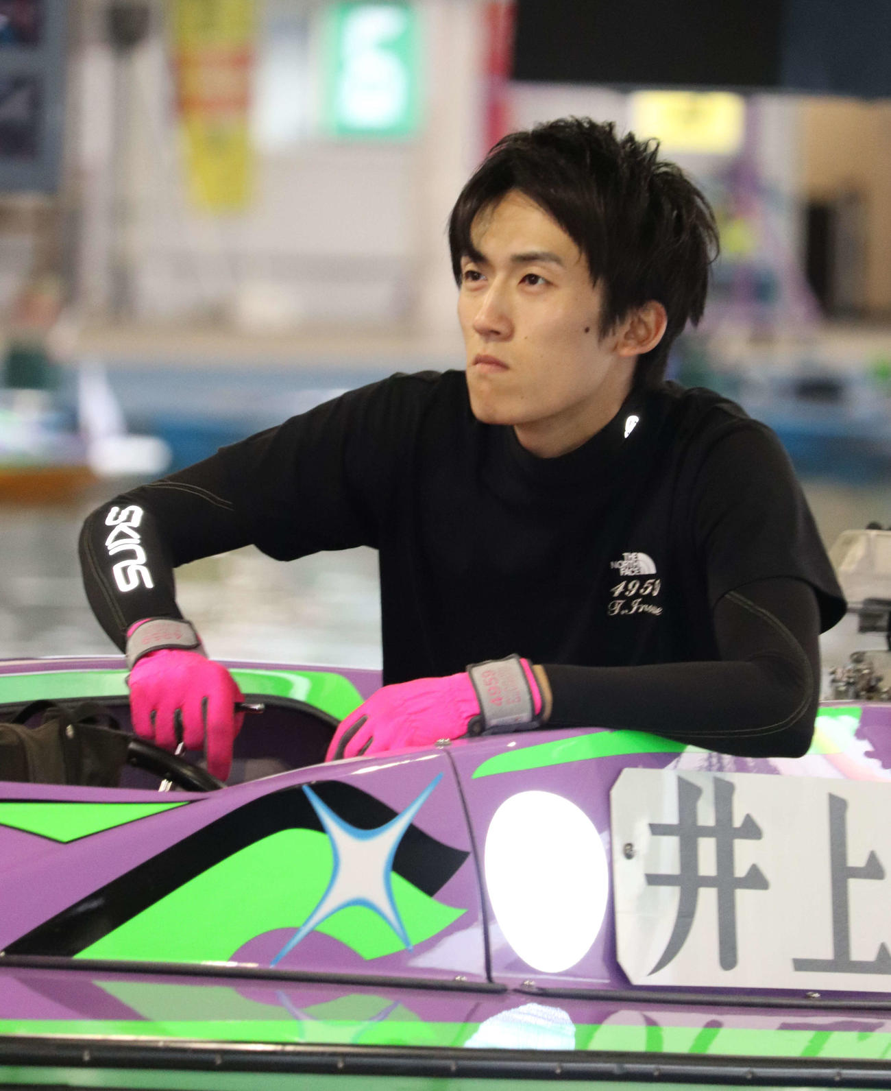 井上忠政が快パワーを武器に準優1枠に照準を合わせる（撮影・神田成史）