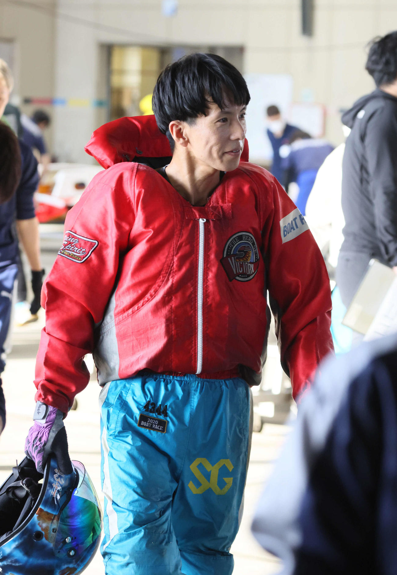 G1徳山クラウン争奪戦4日目　10R、1着3番新田雄史4344（撮影・加藤孝規）