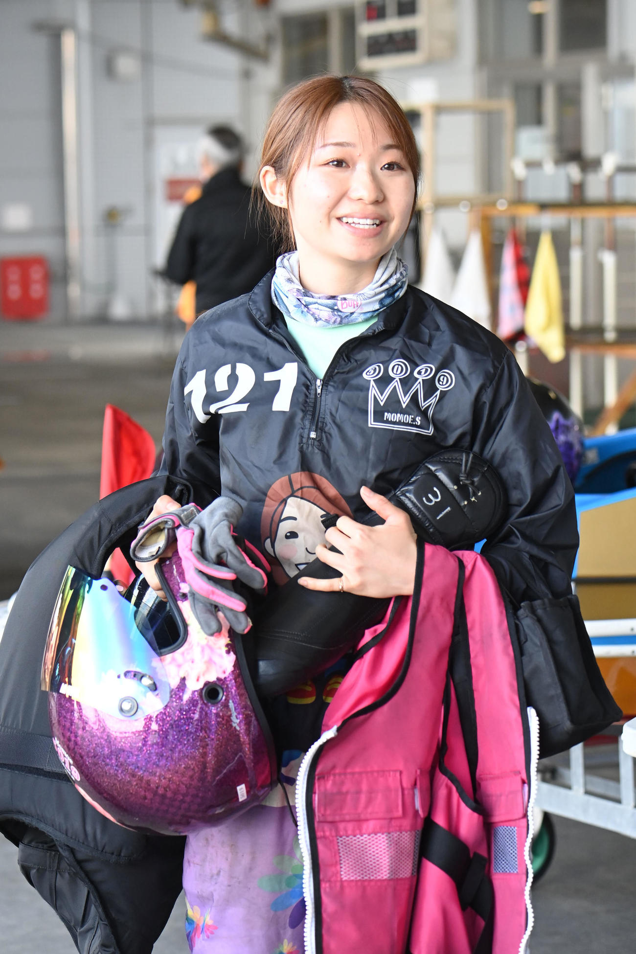 直線が力強い柴田百恵（撮影・滝沢美穂子）
