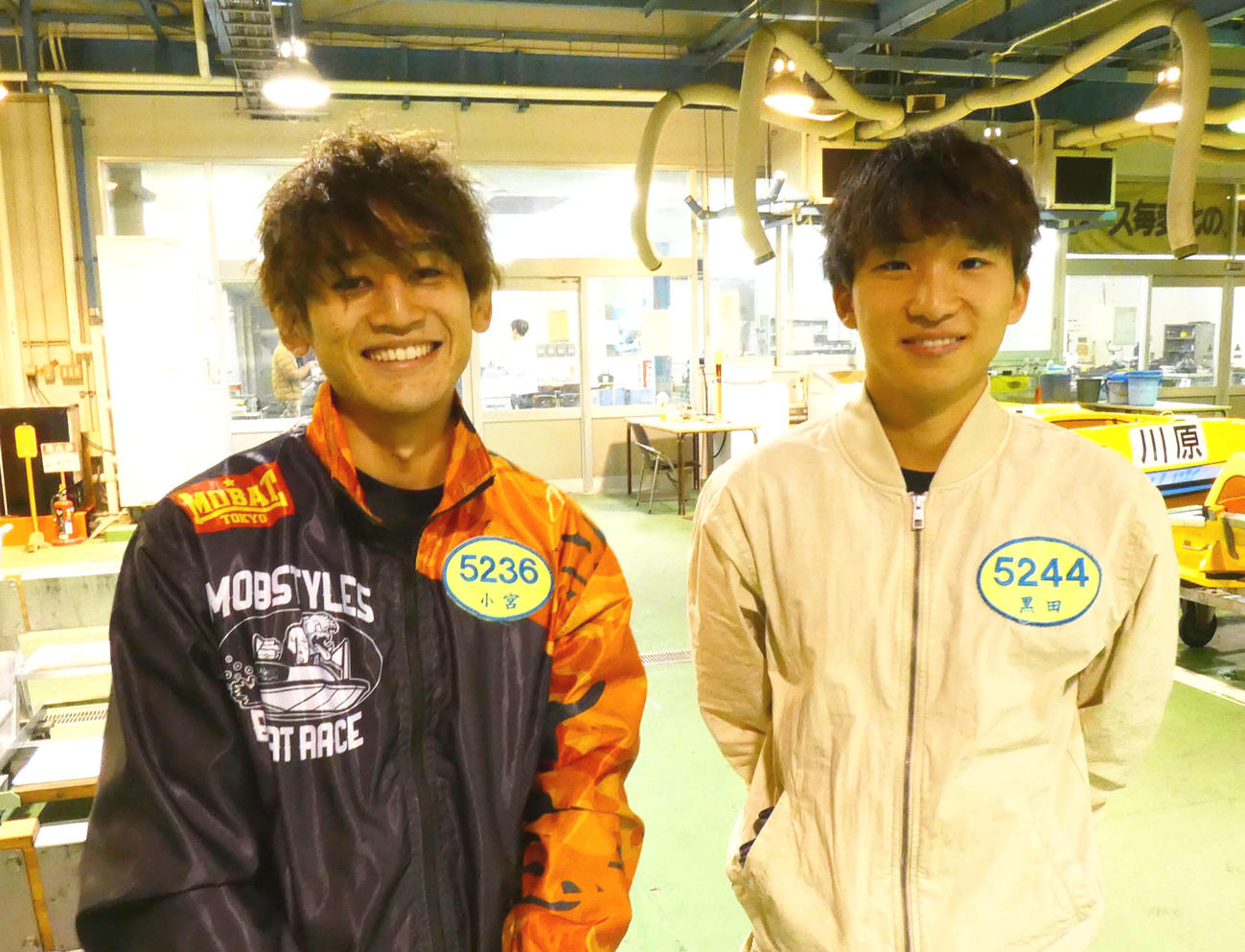 （左から）小宮涼雅と黒田剛。同期で同じ節に参戦するのは、今回が初めての2人（撮影・前原一樹）