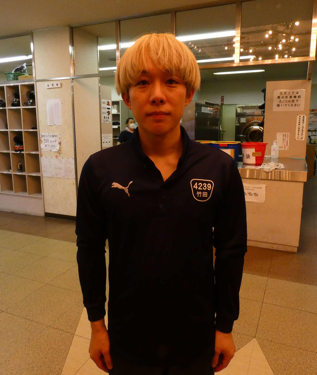 竹田辰也は準優10R1枠にスタンバイする（撮影・前原一樹）