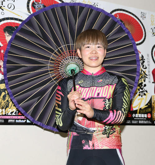 競輪祭女子王座戦を制した梅川風子（撮影・冨田成美）