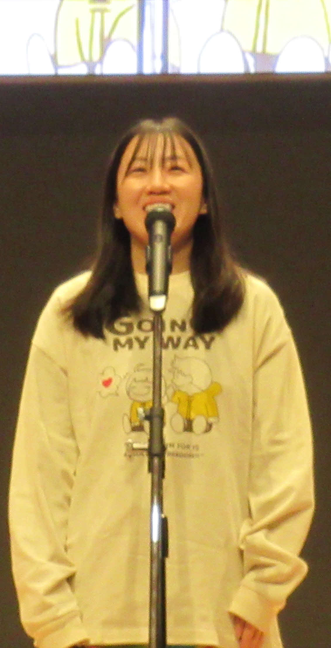地元の深見亜由美が選手を代表し、あいさつをした