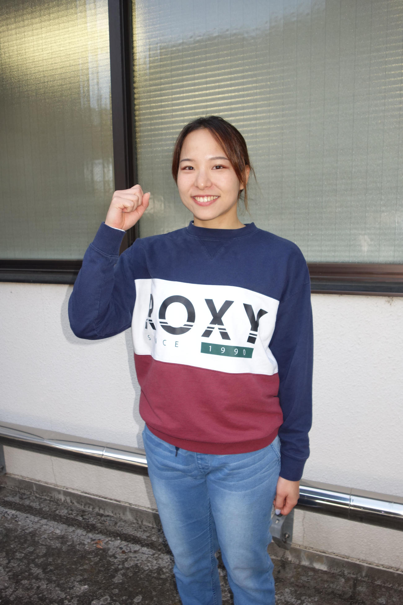 初日2着スタートの当銘直美。私服に着替えてリラックスした様（撮影・鈴木豊）