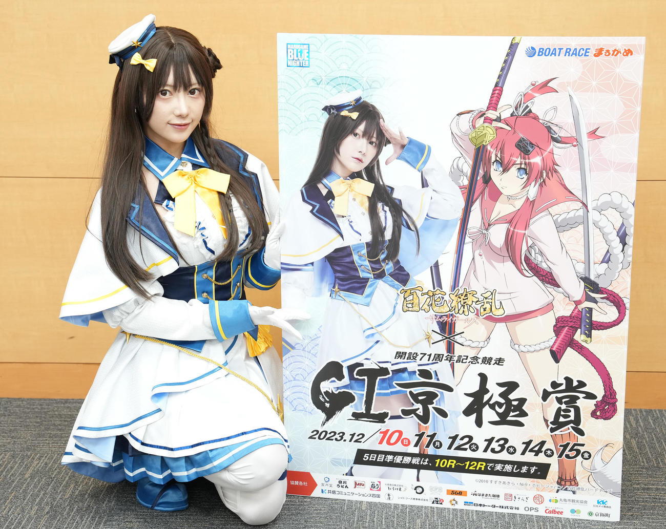 G1「京極賞」のPRで来社した篠崎こころ（撮影・鈴木みどり）