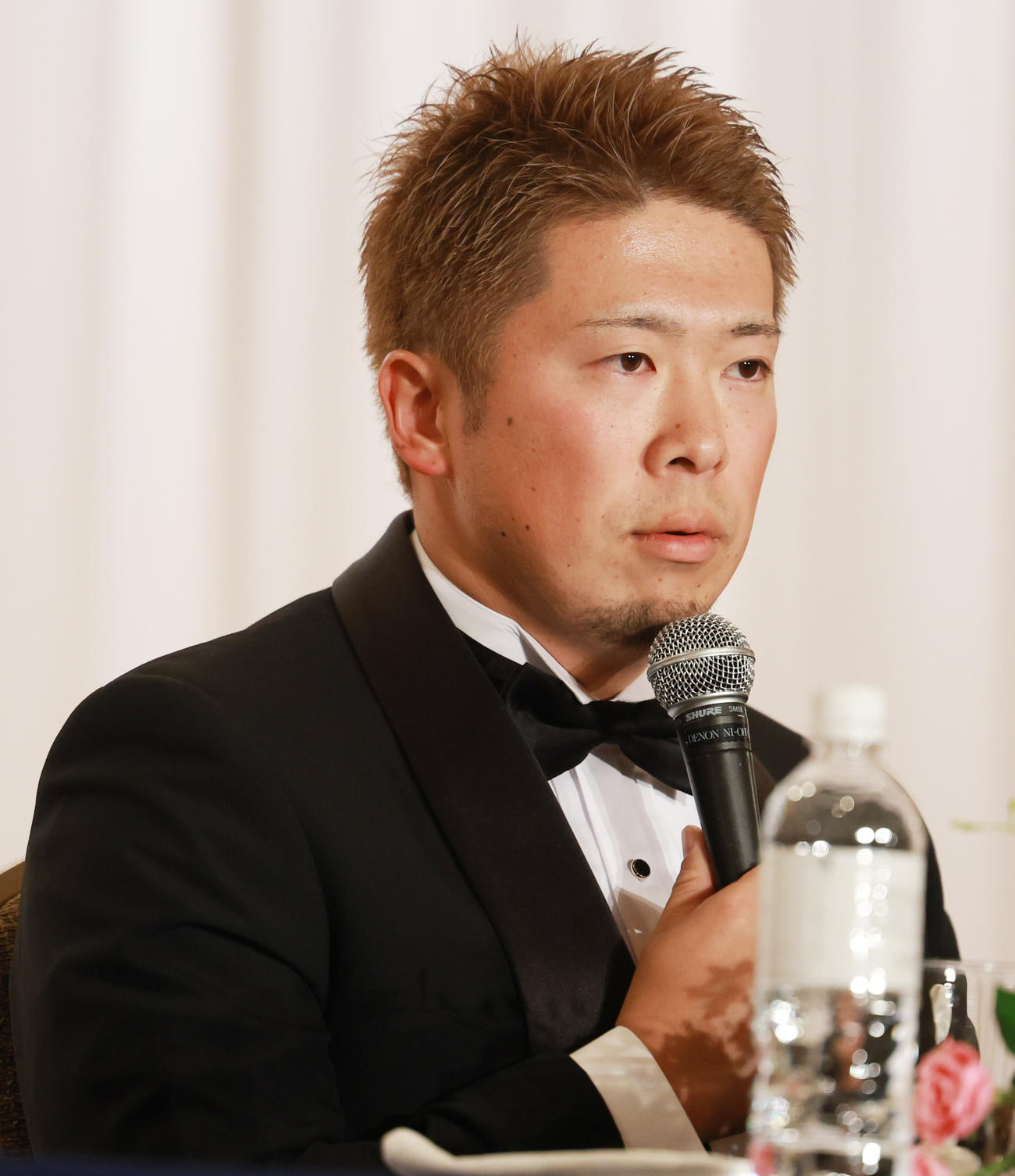 KEIRINグランプリ2023の会見を行う深谷知広（撮影・野上伸悟）