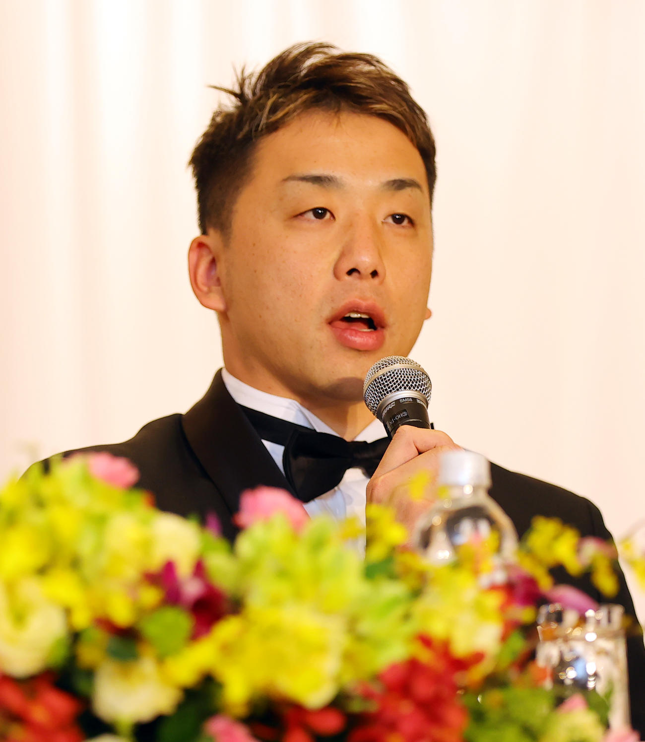 KEIRINグランプリ2023の会見を行う清水裕友（撮影・野上伸悟）