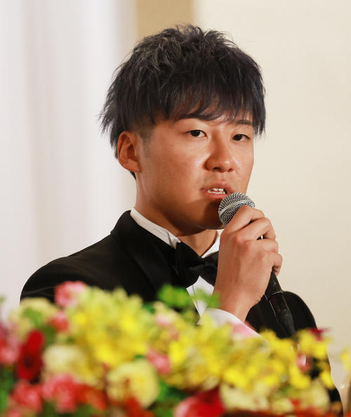 KEIRINグランプリ2023の会見を行う真杉匠（撮影・野上伸悟）