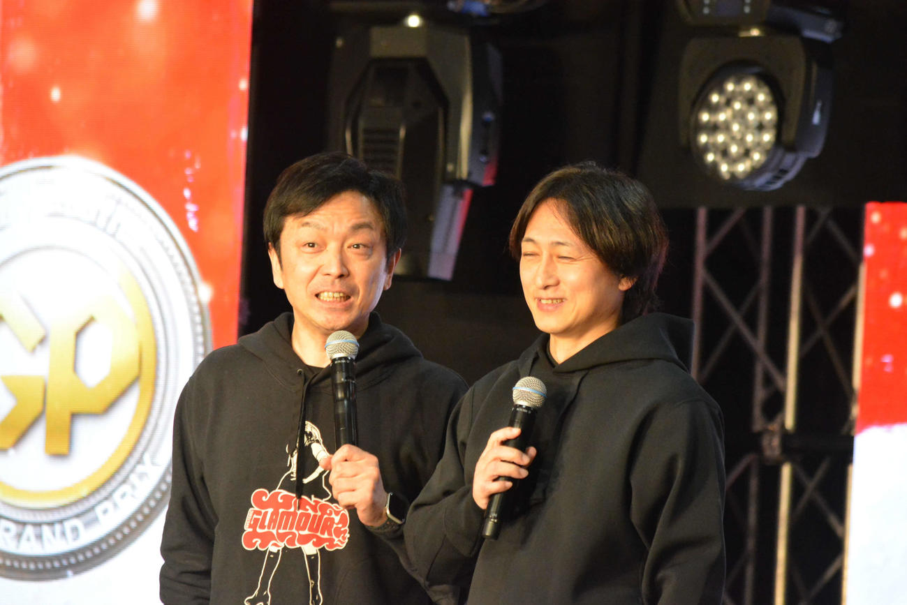 ゲストで登場した野添貴裕さん（左）と山崎智也さん（右）