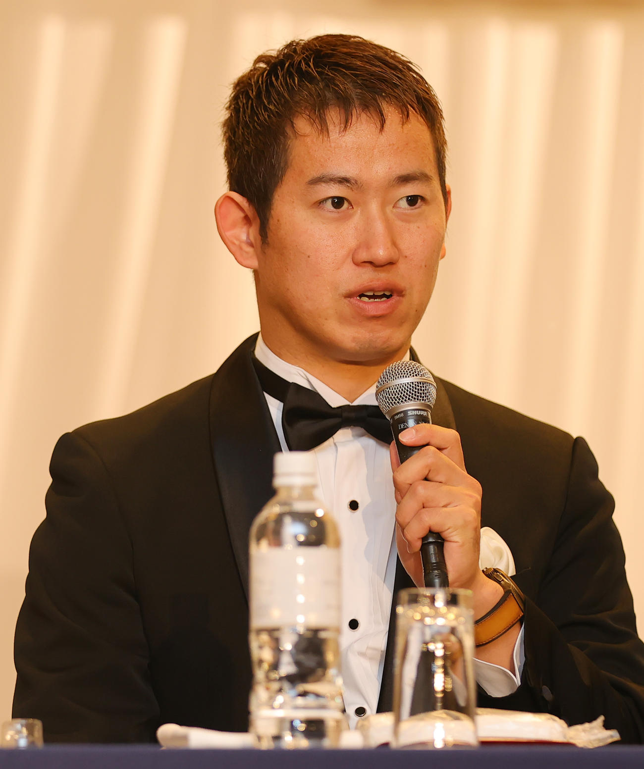 KEIRINグランプリ2023の会見を行う脇本雄太（撮影・野上伸悟）