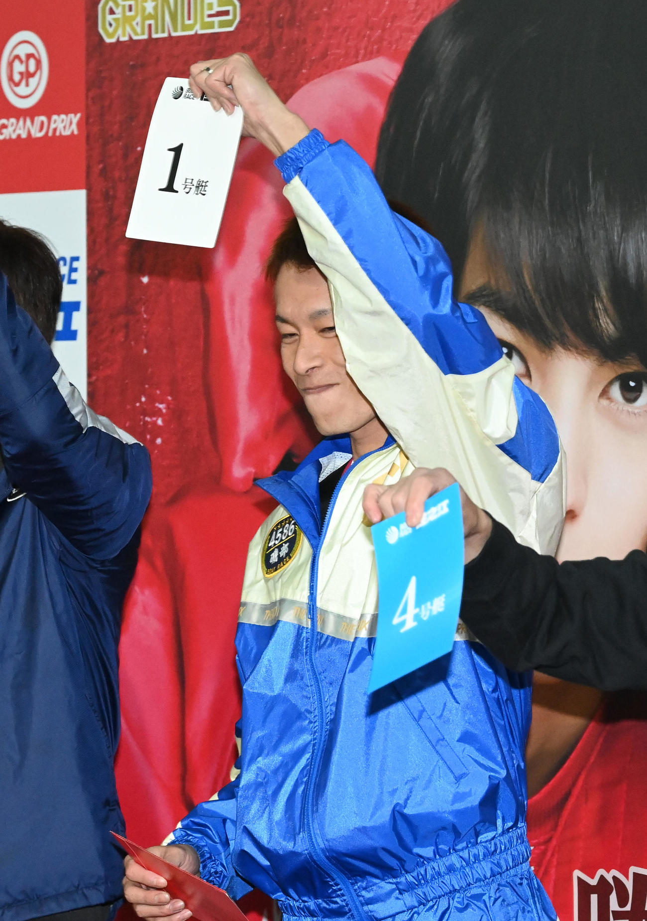 抽選で1枠を引き当てた磯部誠（撮影・前岡正明）