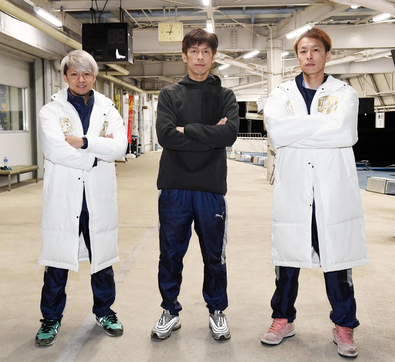 第38回グランプリ5日目　左から平本真之、池田浩二、磯部誠（撮影・前岡正明）