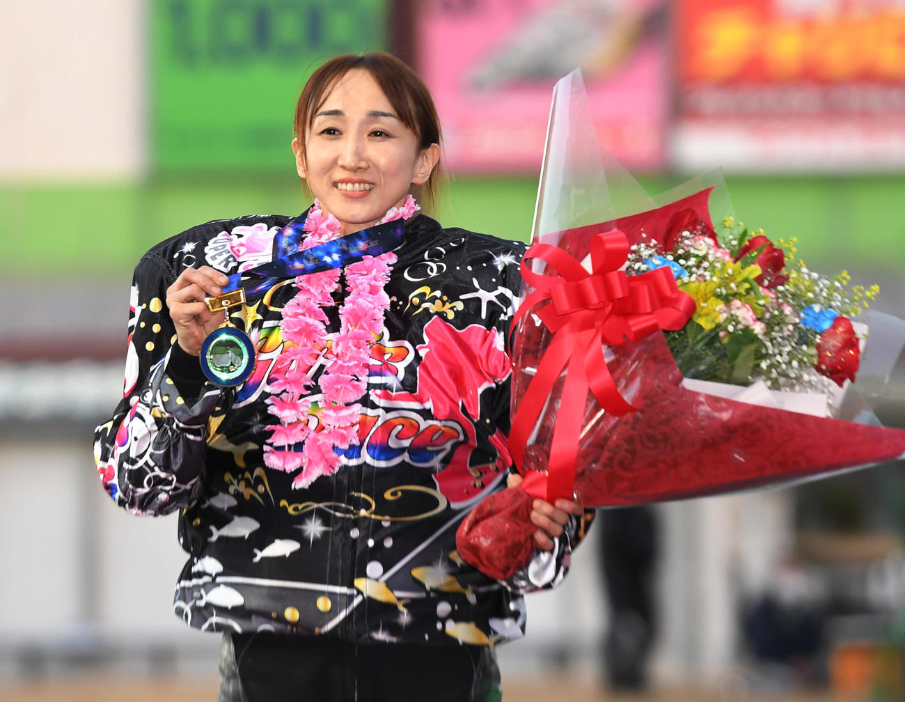 SSガールズ王座決定戦で1着の藤本梨恵（撮影・柴田隆二）