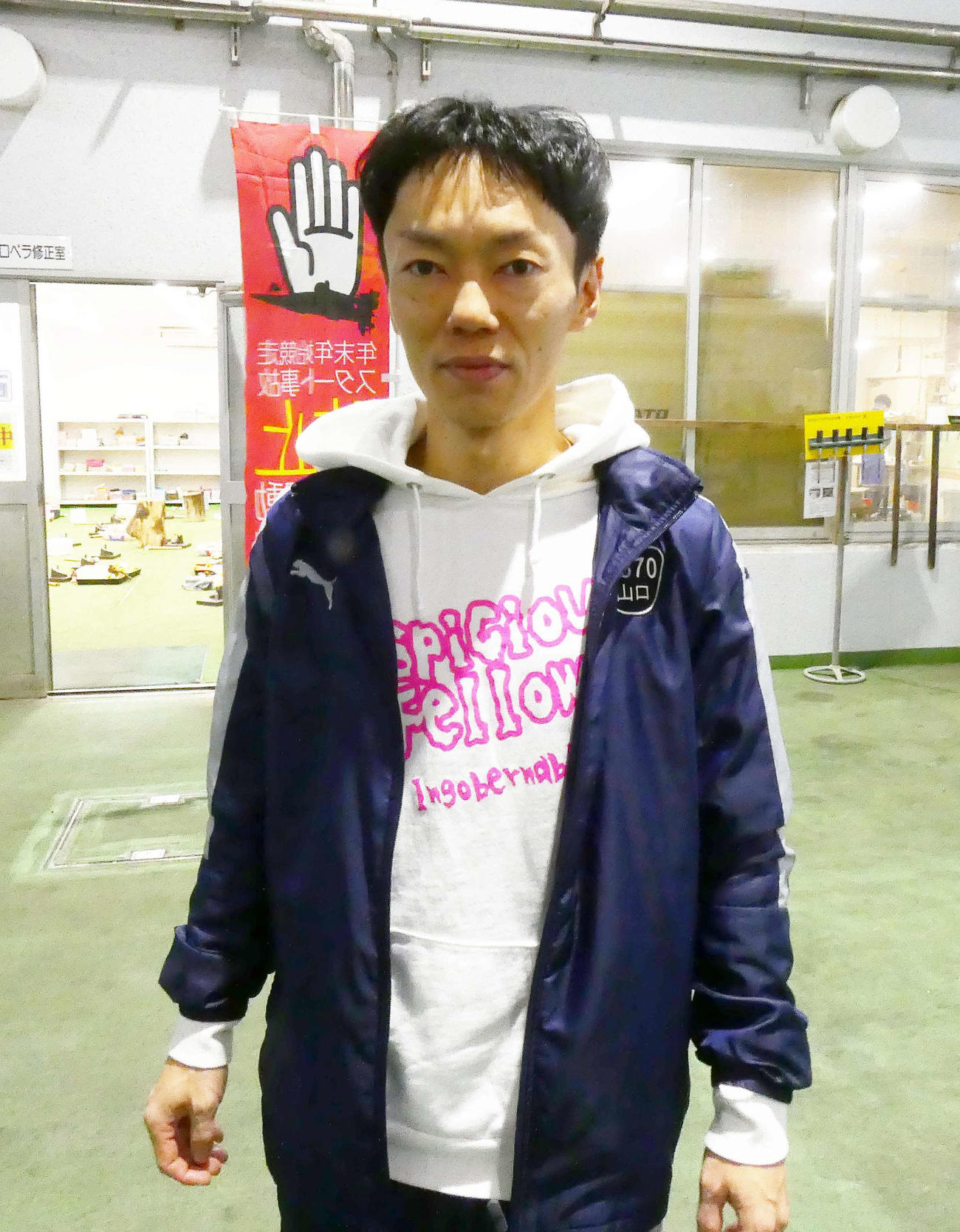 山口達也の18号機はまずまずの動きを見せている（撮影・前原一樹）