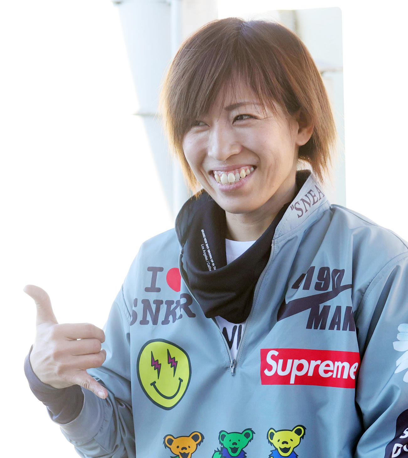 笑顔を見せる長嶋万記（撮影・野上伸悟）