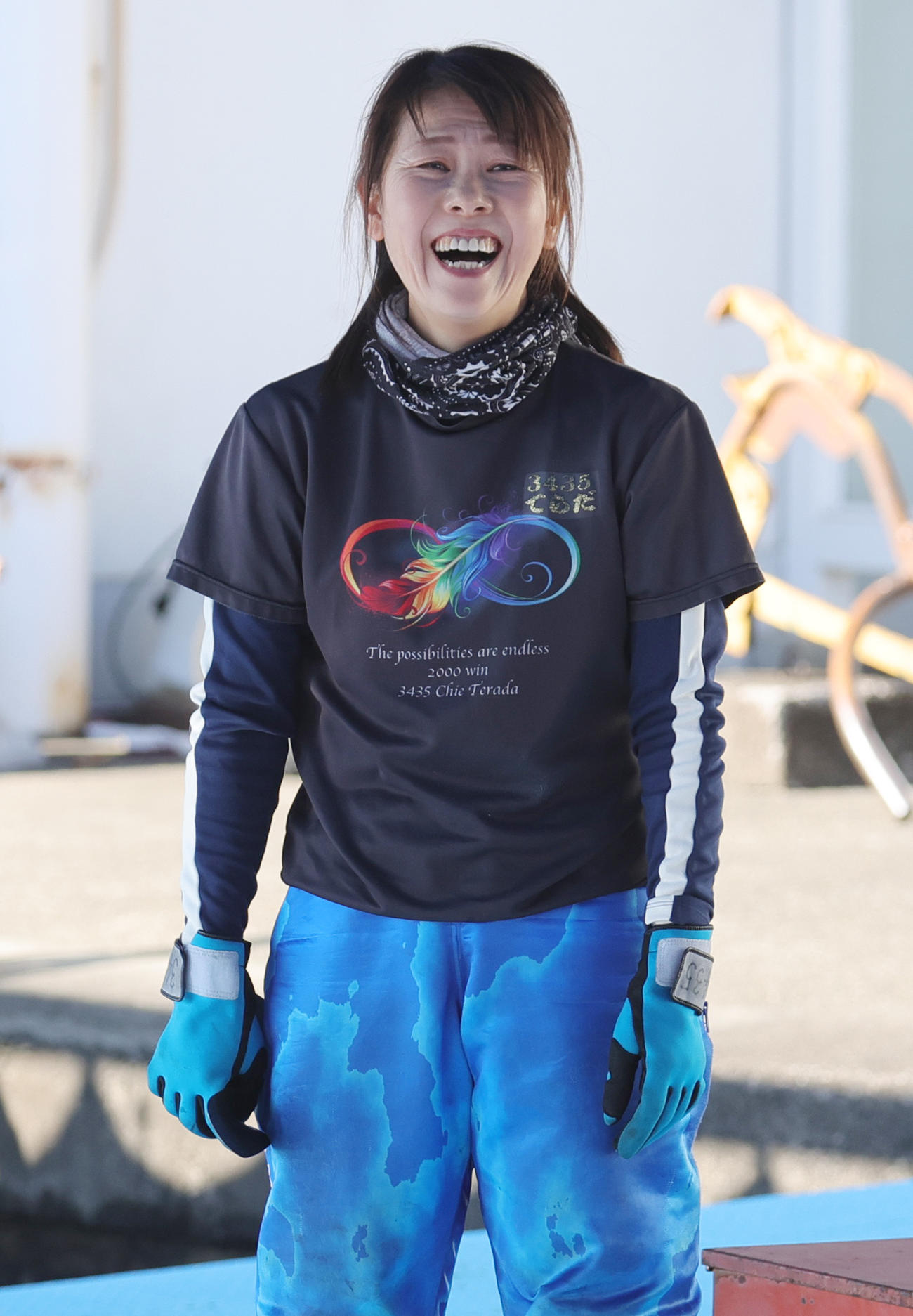 笑顔を見せる寺田千恵（撮影・野上伸悟）