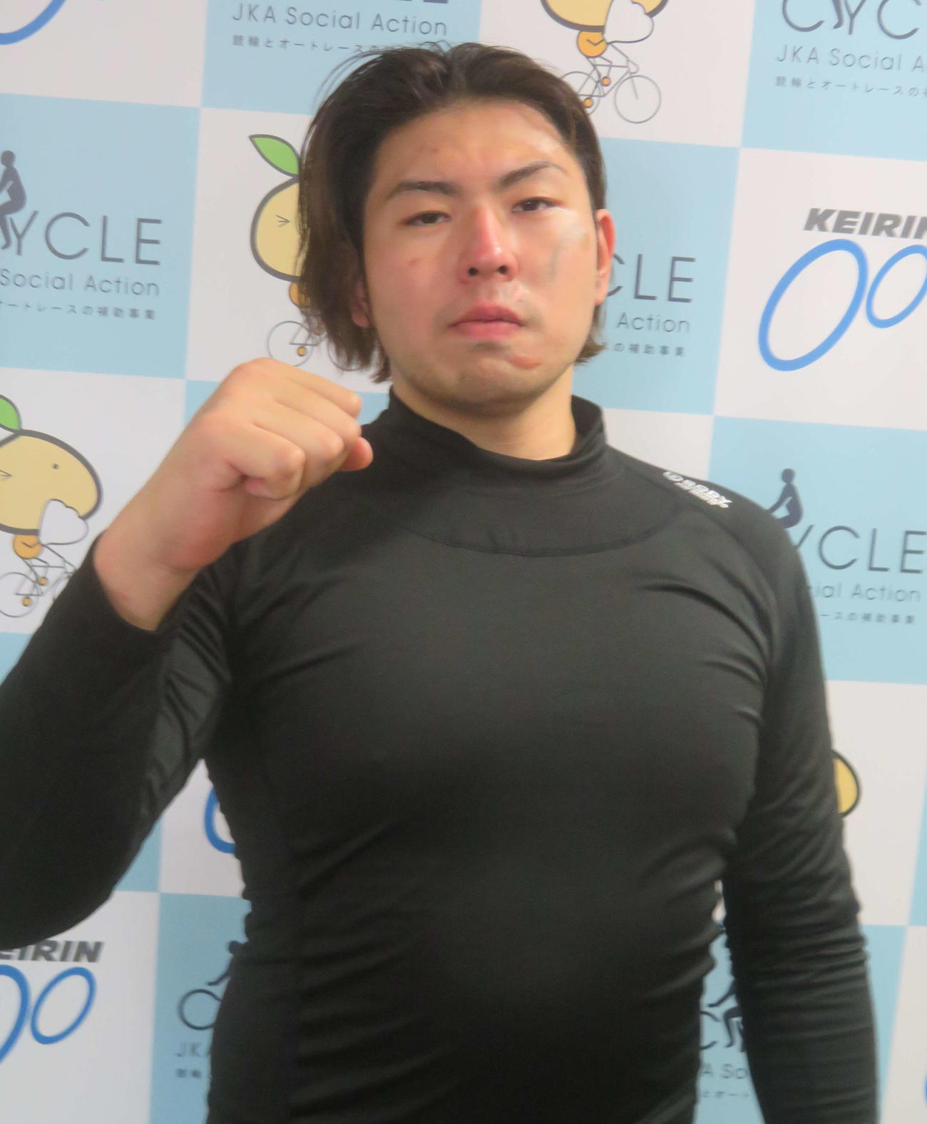 強風をものともせずに押し切った長田龍拳