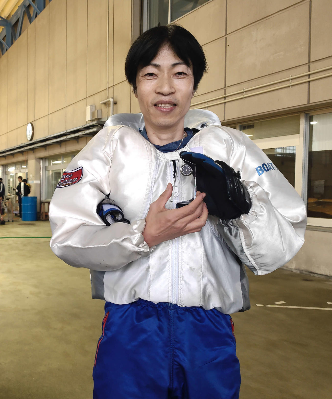 休み明けながらいきなりVを飾った守田俊介（撮影・渕上知）