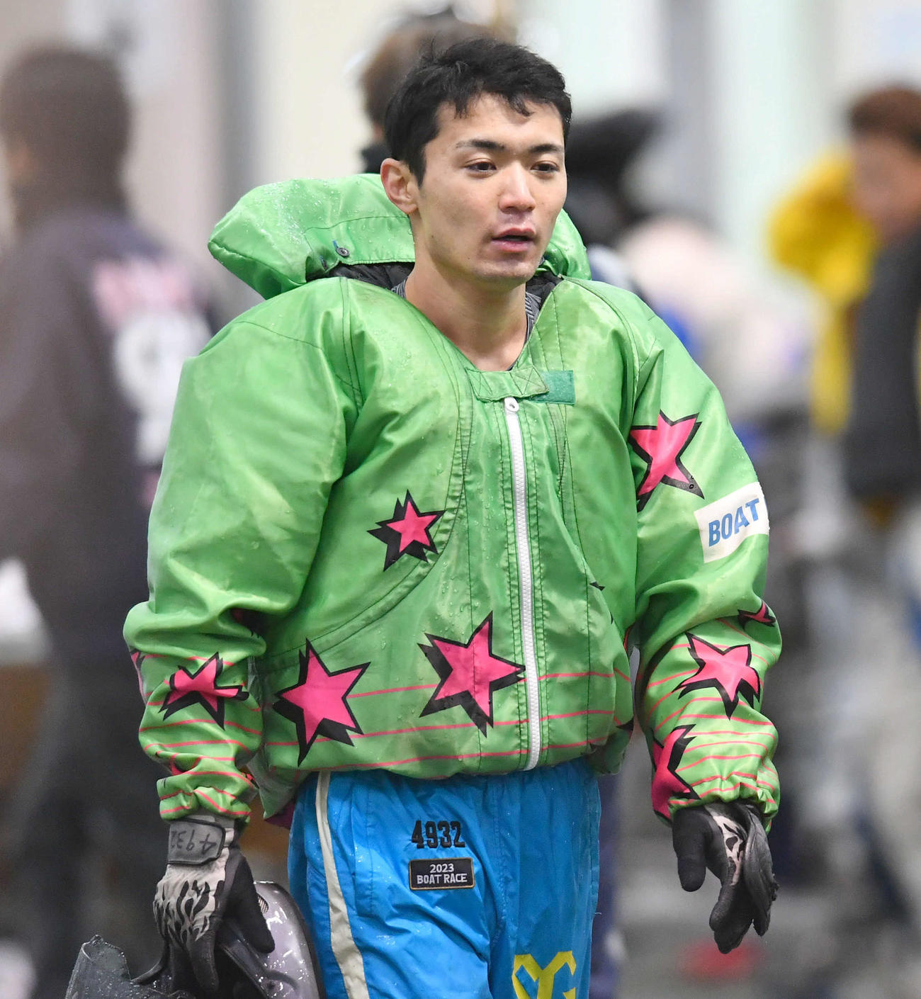 G1競帝王決定戦5日目　10R準優勝戦、2着の新開航（撮影・岩下翔太）