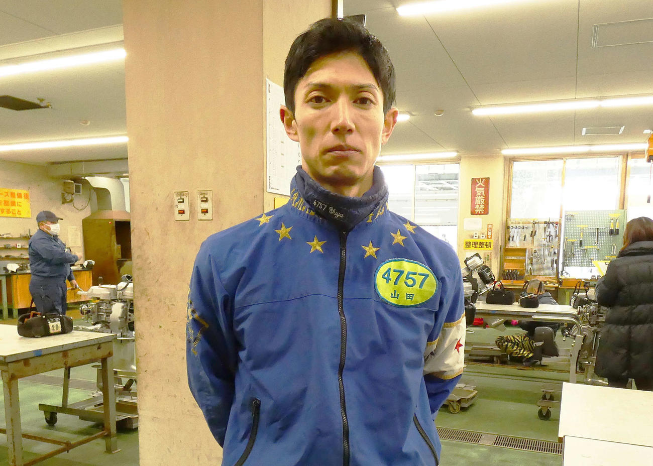 低調機シリーズの中、山田祐也のコメントは上々である（撮影・前原一樹）