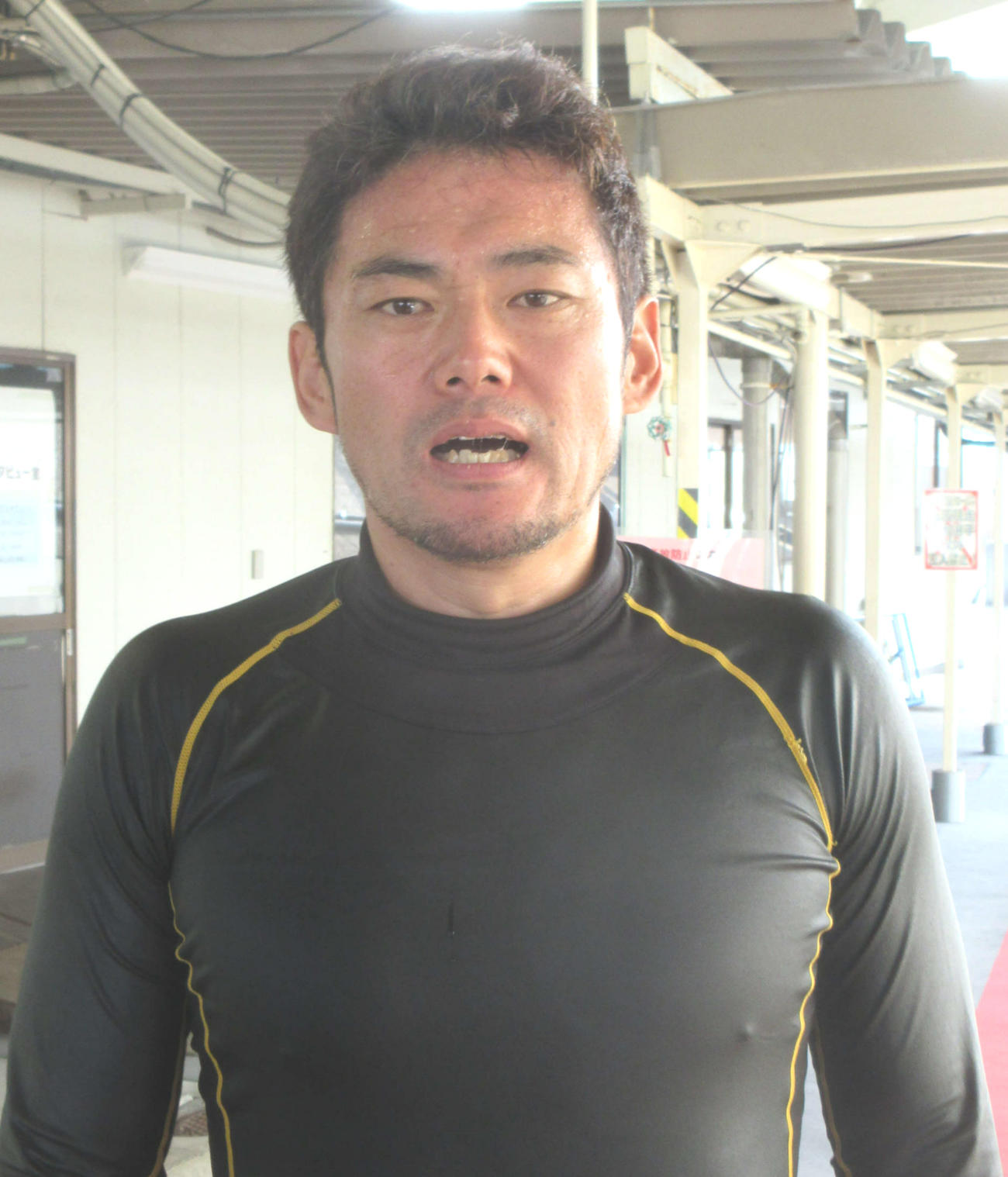 予選を快勝した在本直樹