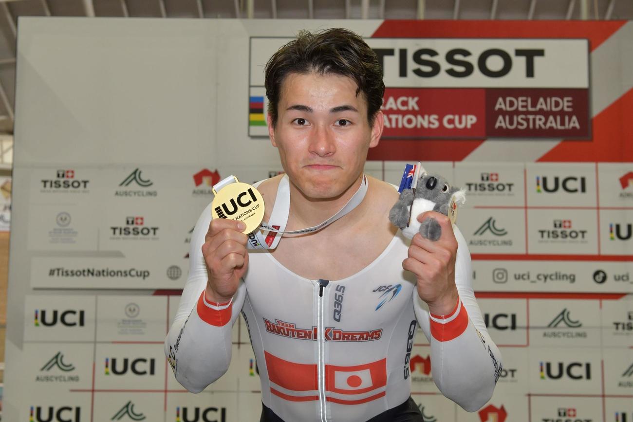 ネーションズC第1戦男子スプリントで金メダルを獲得した太田海也（提供：日本自転車競技連盟）