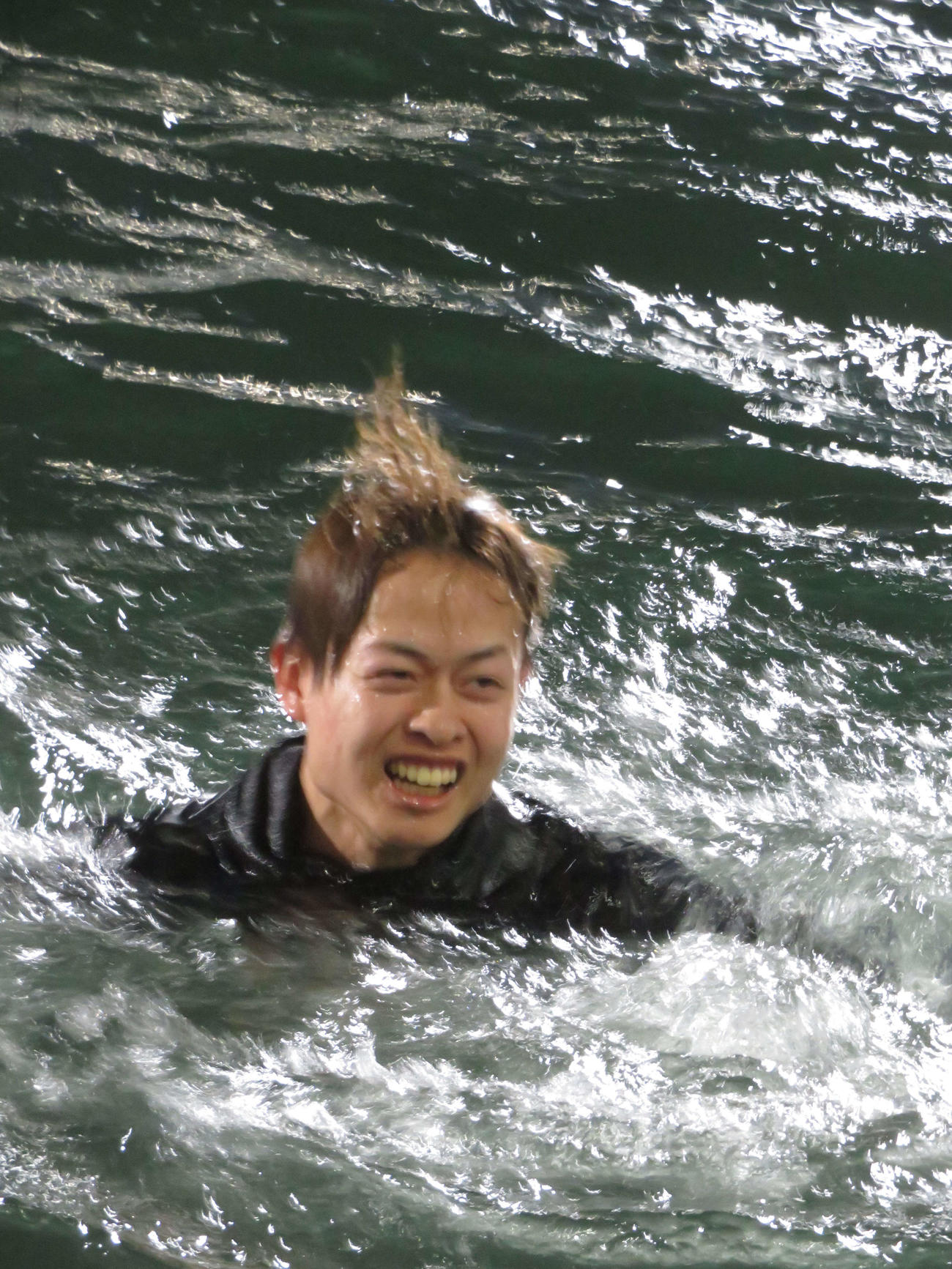 8R後、水神祭を行った豊田祥生