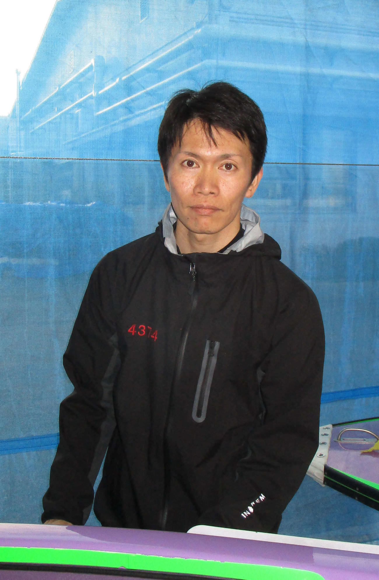前回完全Vだった89号機を引き、好感触を得た永田義紘（撮影・安井雅彦）