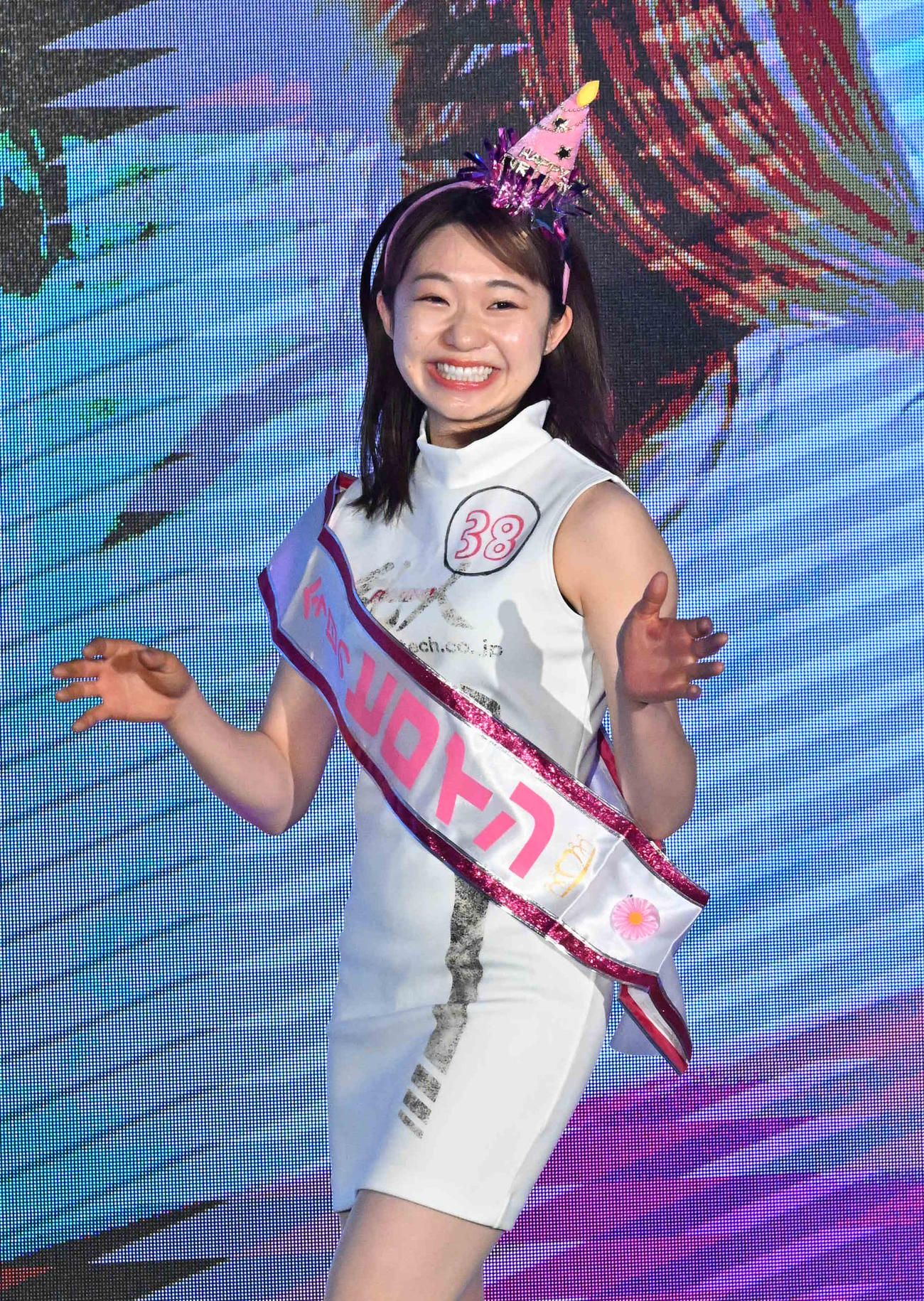 ファン投票ミス38位に選ばれた柴田百恵（撮影・石井愛子）