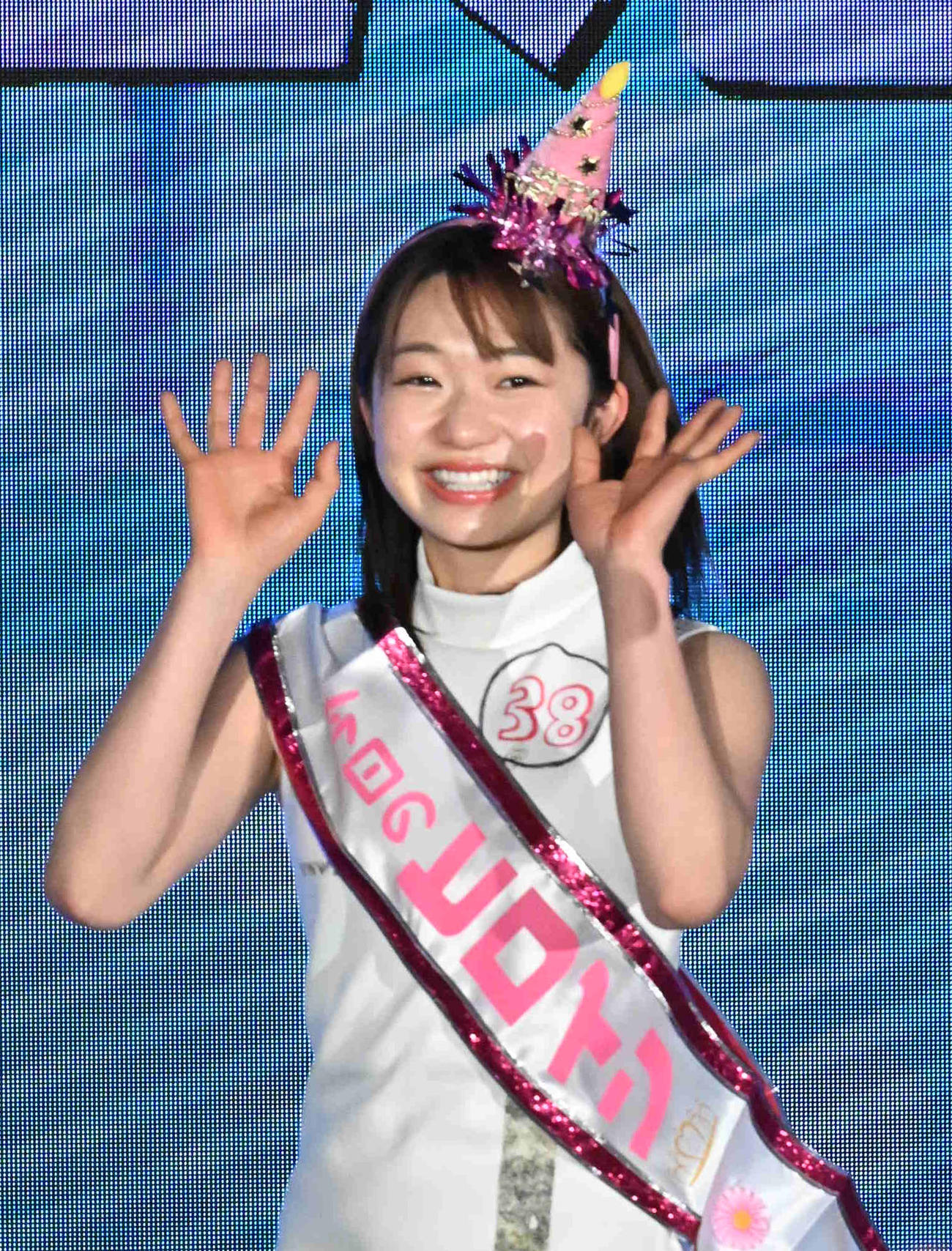 ファン投票ミス38位に選ばれた柴田百恵（撮影・石井愛子）