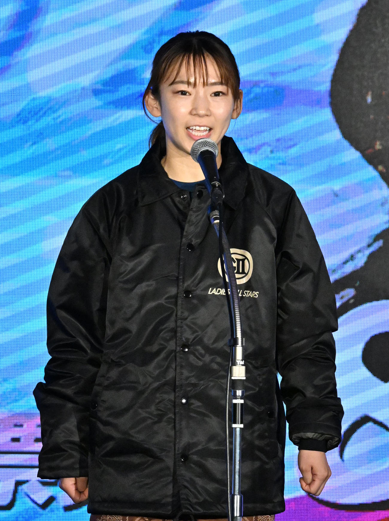 ファン投票1位に選ばれた守屋美穂（撮影・石井愛子）
