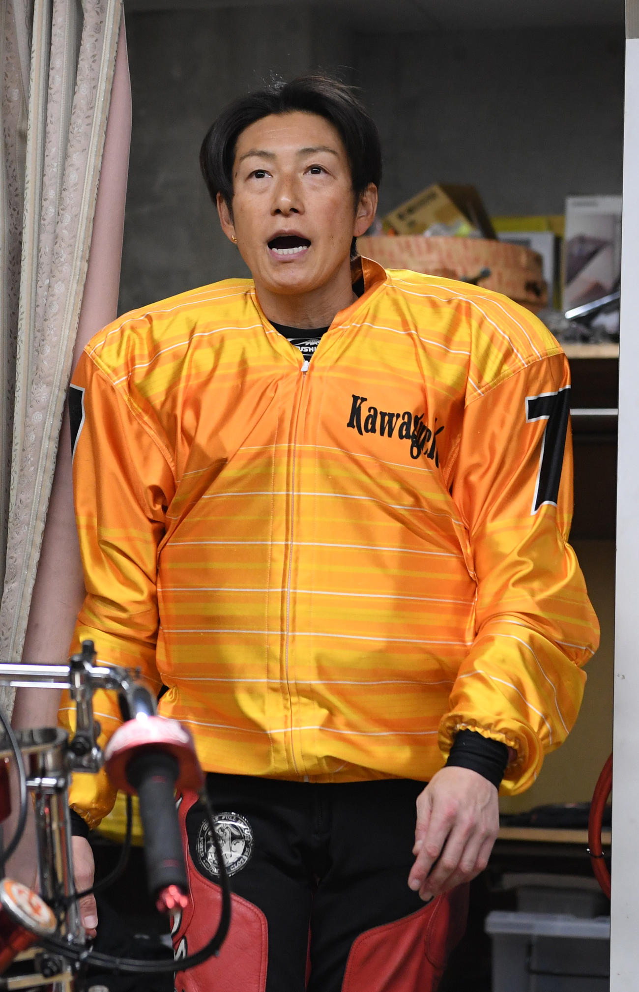 初日予選7Rで1着の篠原睦（撮影・柴田隆二）