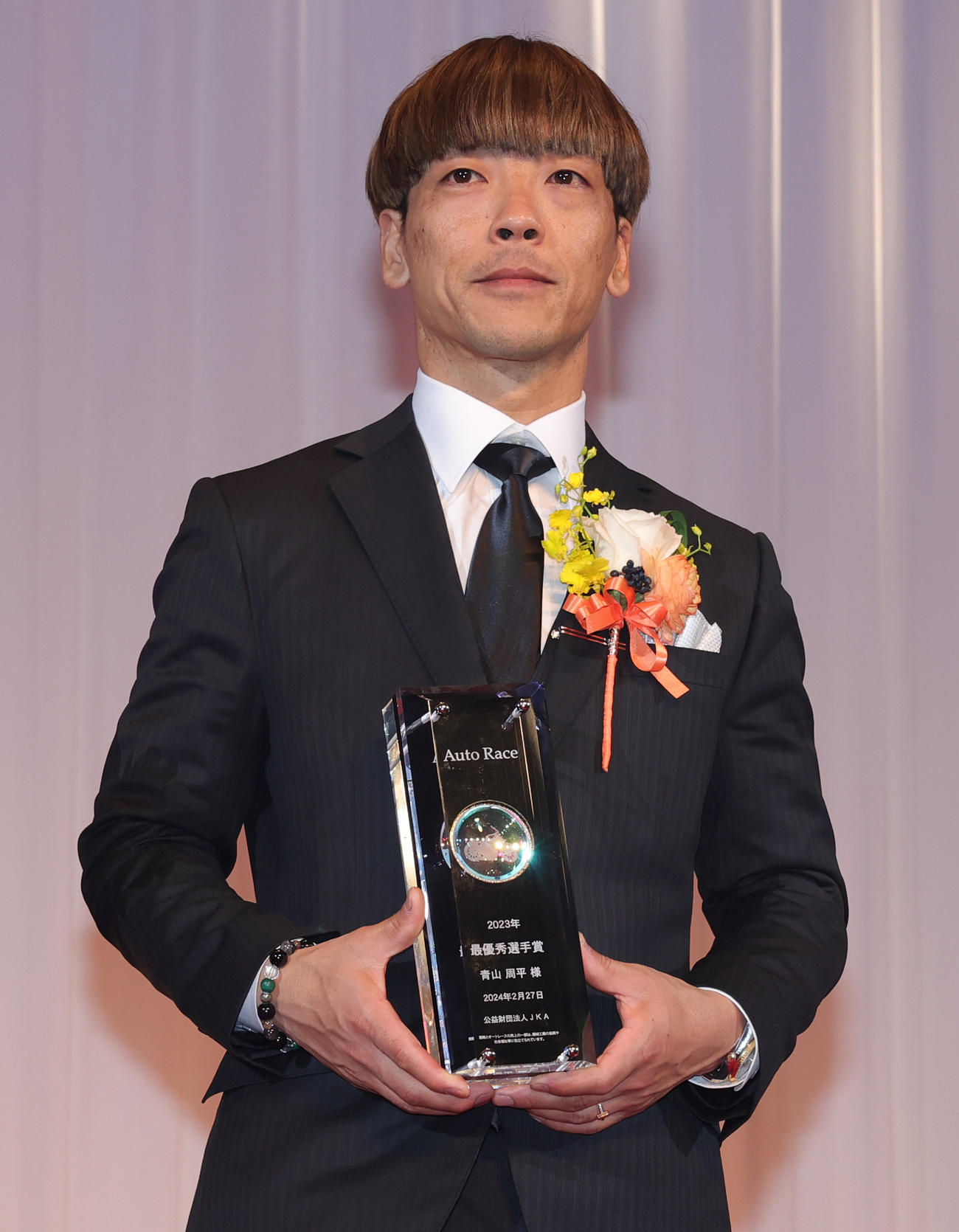 最優秀選手賞の青山周平（撮影・野上伸悟）